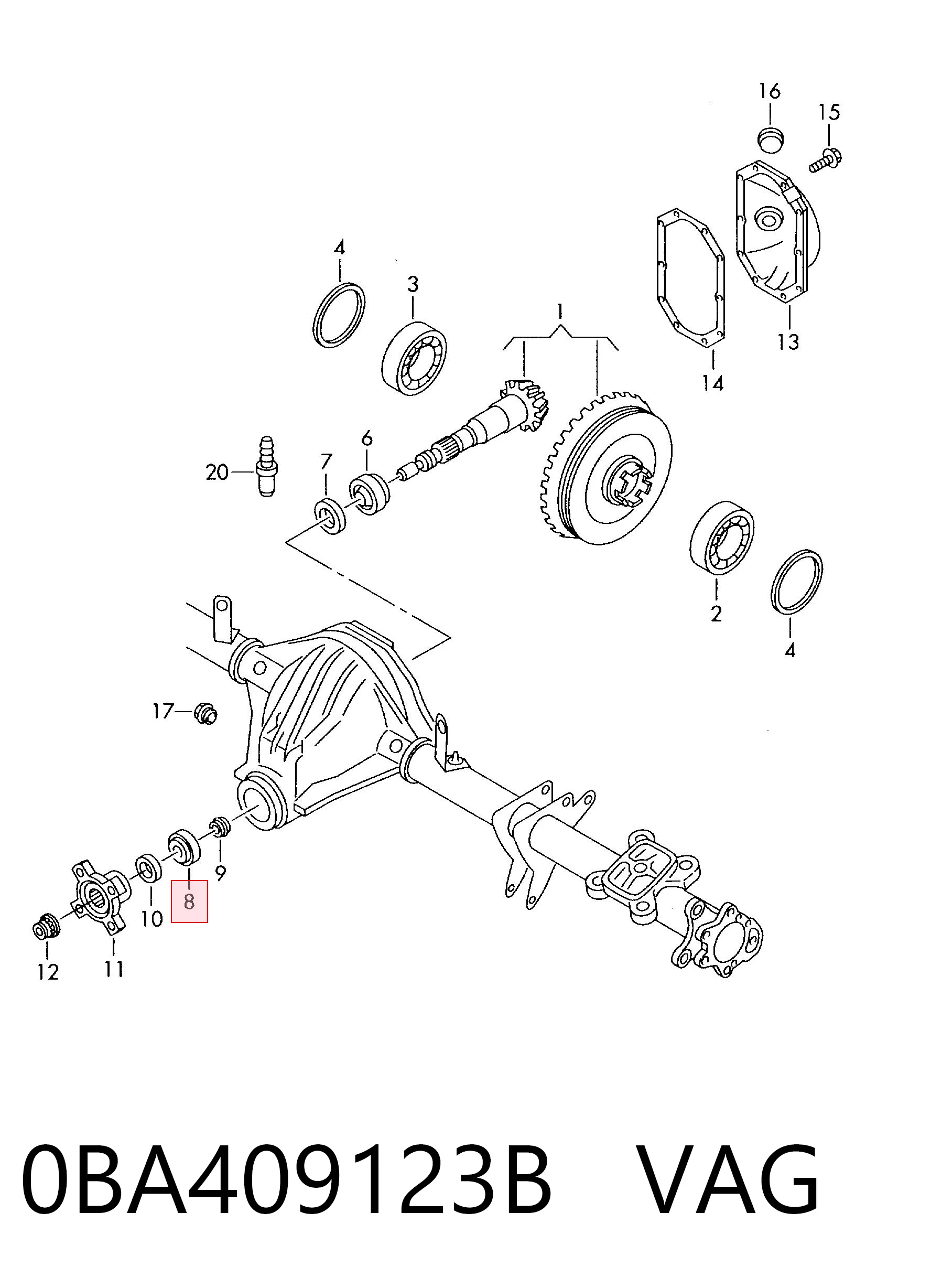Cojinete de rueda delantero VAG 0BA409123B precio, desde 16,53 EUR