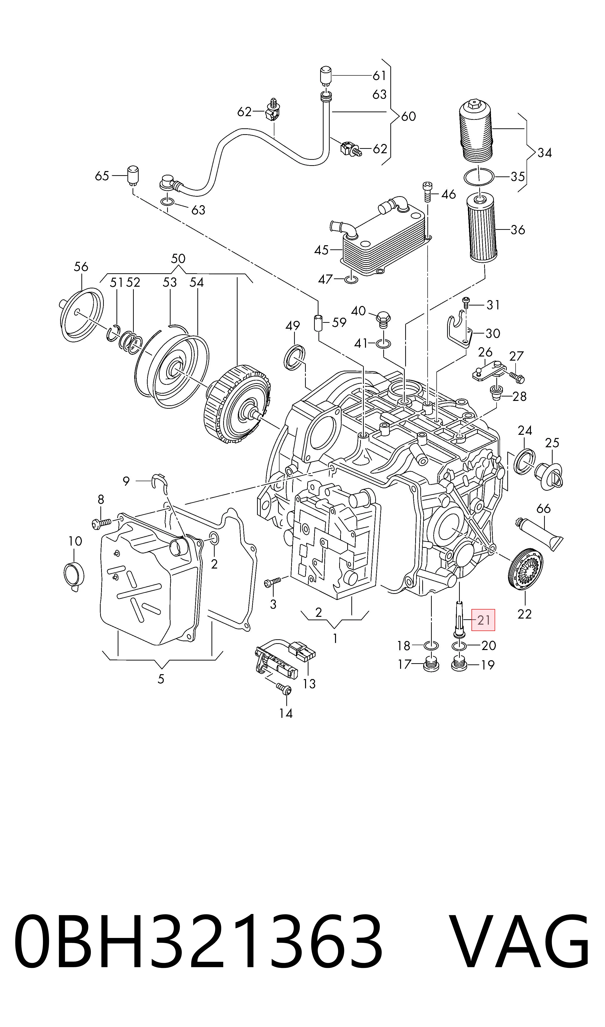 Tubo de refrigeración de la transmisión automática (manguera), alimentación VAG 0BH321363 precio, desde 6,53 EUR