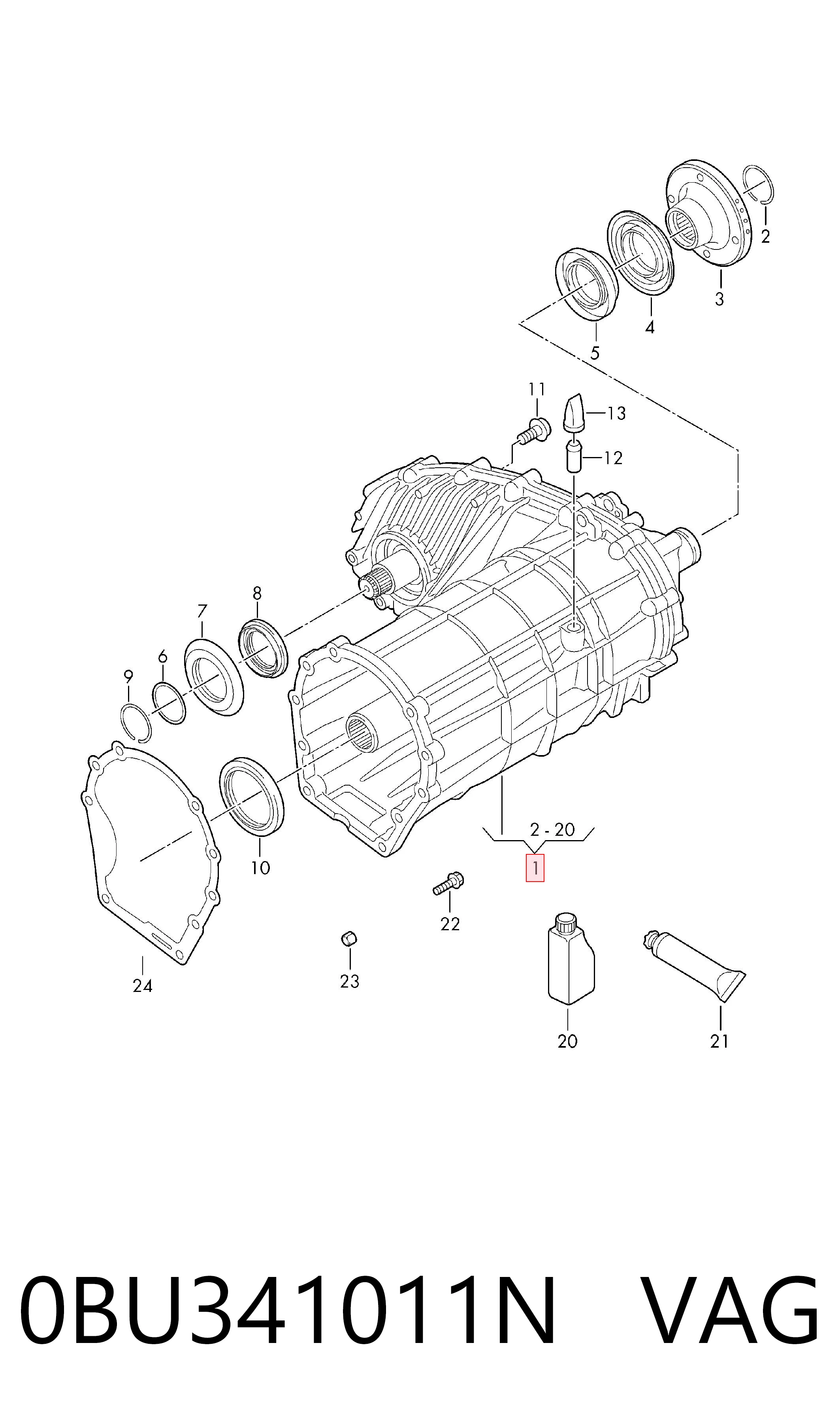 Comprar Caja de transferencia Volkswagen AMAROK  2HA, 2HB, S1B, S6B, S7A, S7B a bajo precio