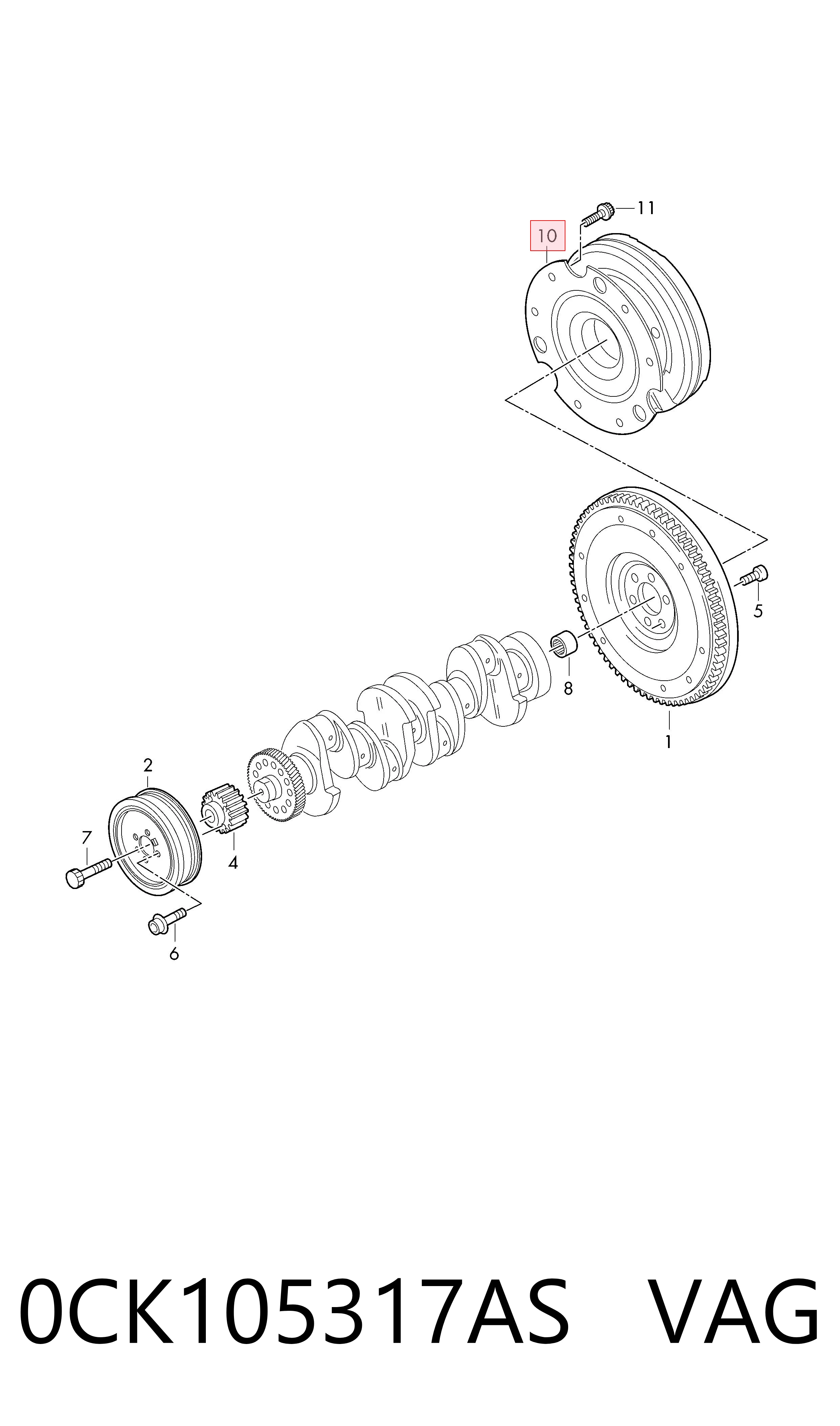 0CK105317AS VAG Volante de motor