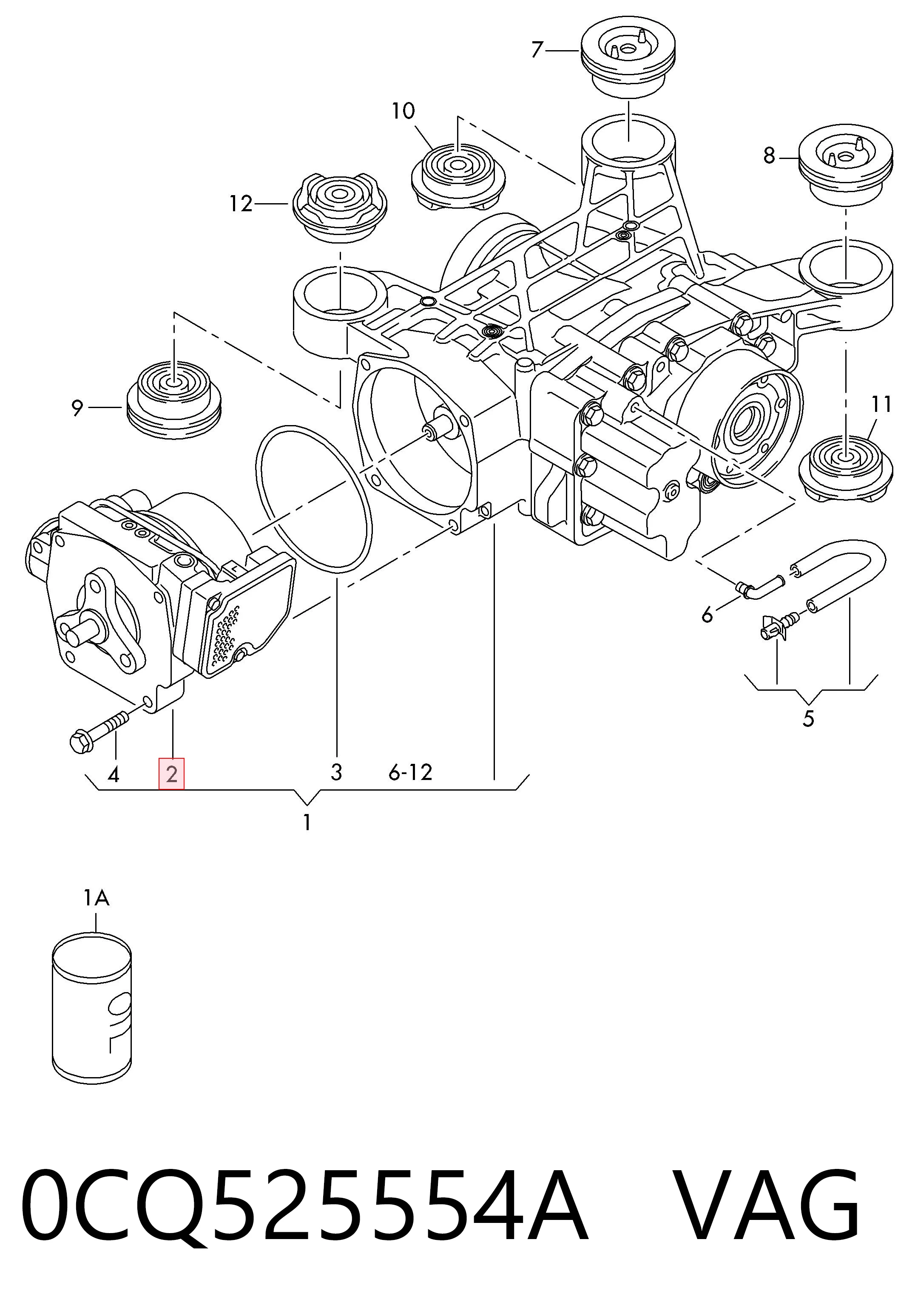 Embrague Haldex 0CQ525554A VAG