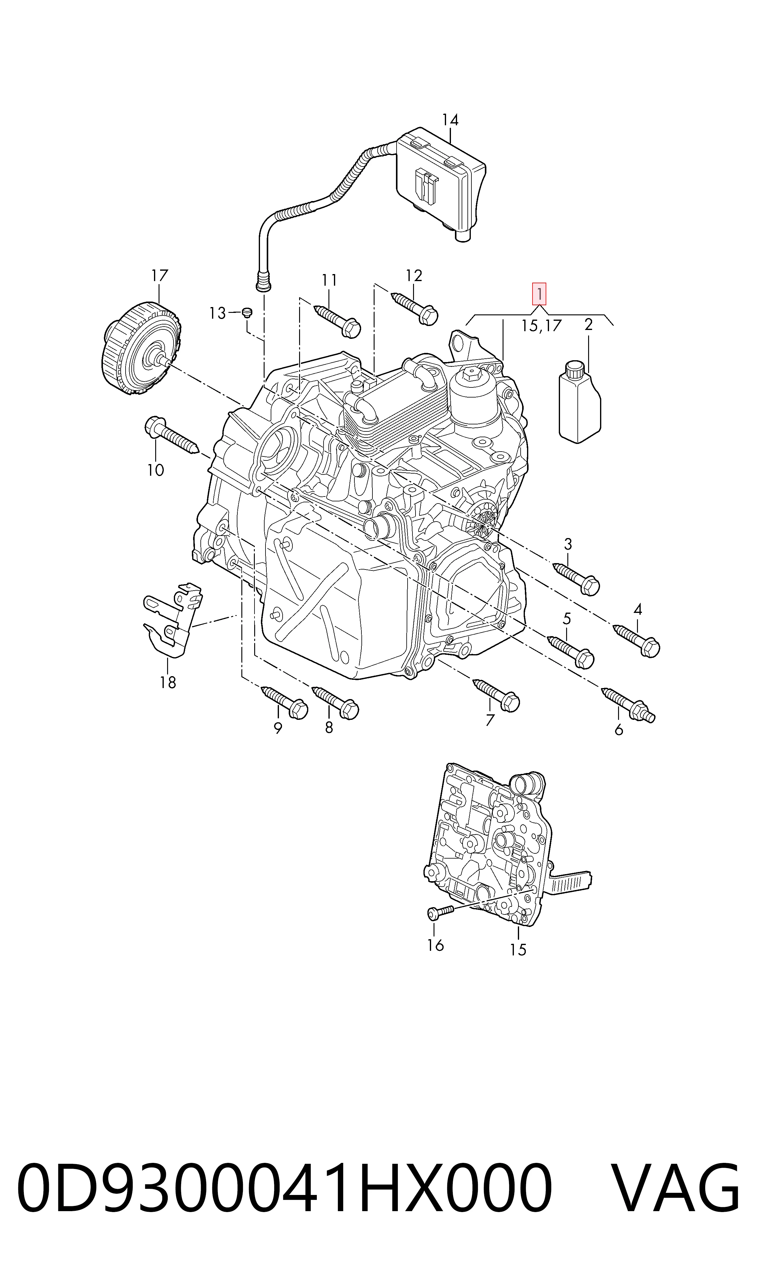 Caja de cambios automática para Skoda Octavia 5E3, NL3, NR3