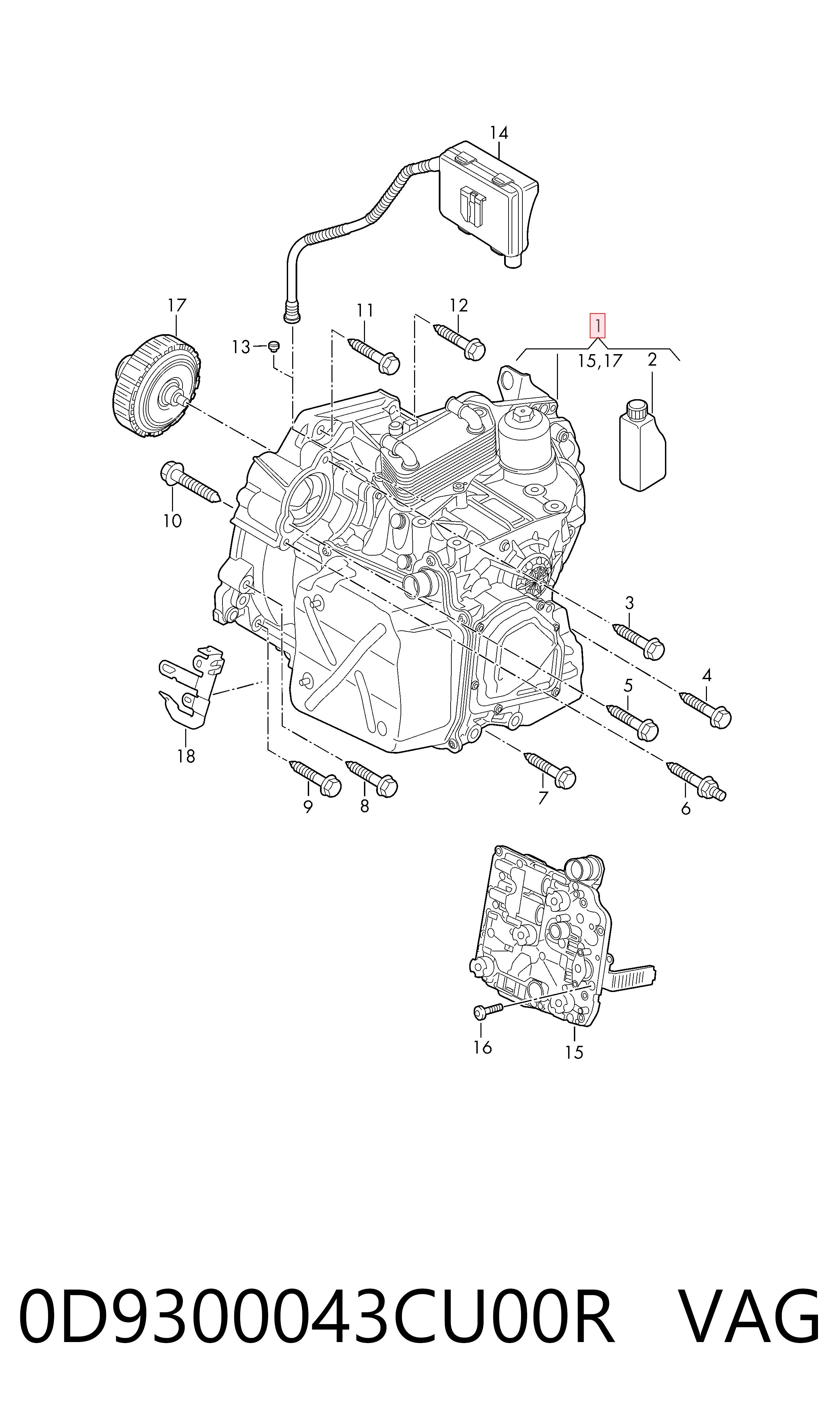 0D9300043CU00R VAG