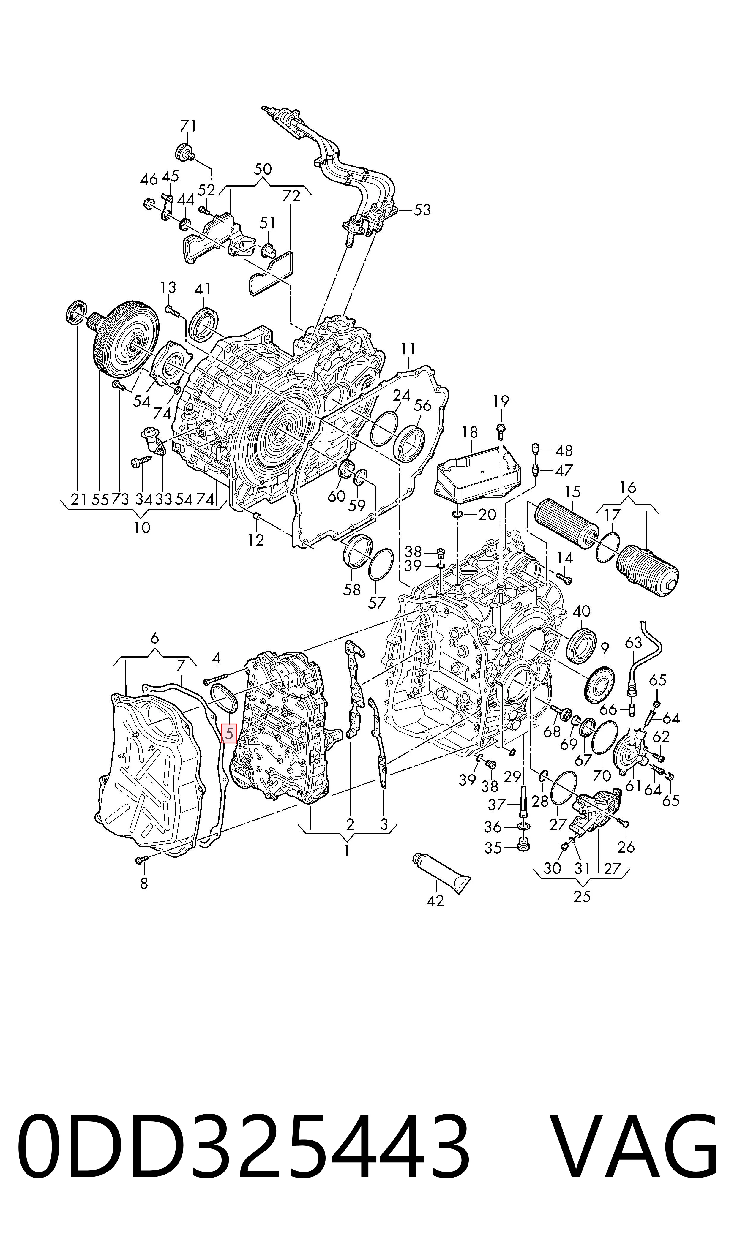 Comprar Junta del cárter de aceite de la caja de cambios Audi A3  8YA, 8YF a bajo precio