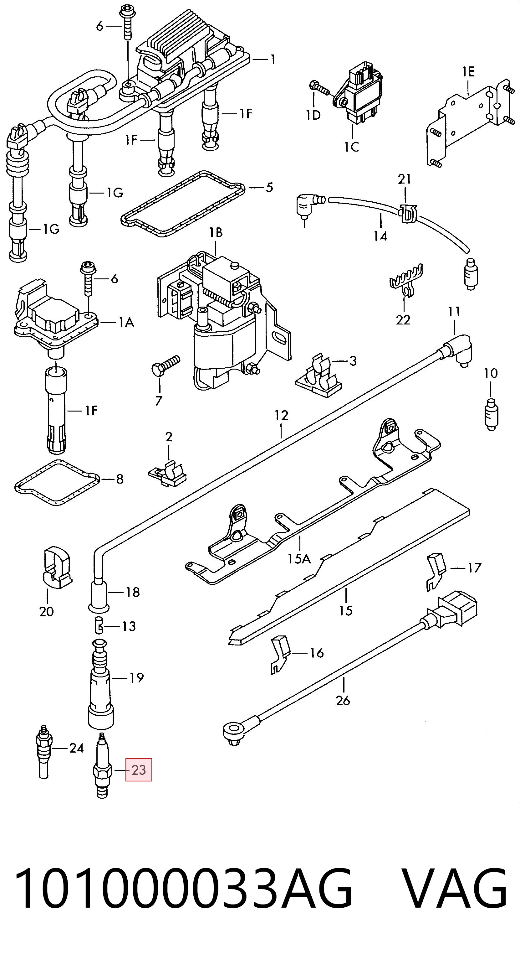 Bujías VAG 101000033AG precio, desde 7,70 EUR