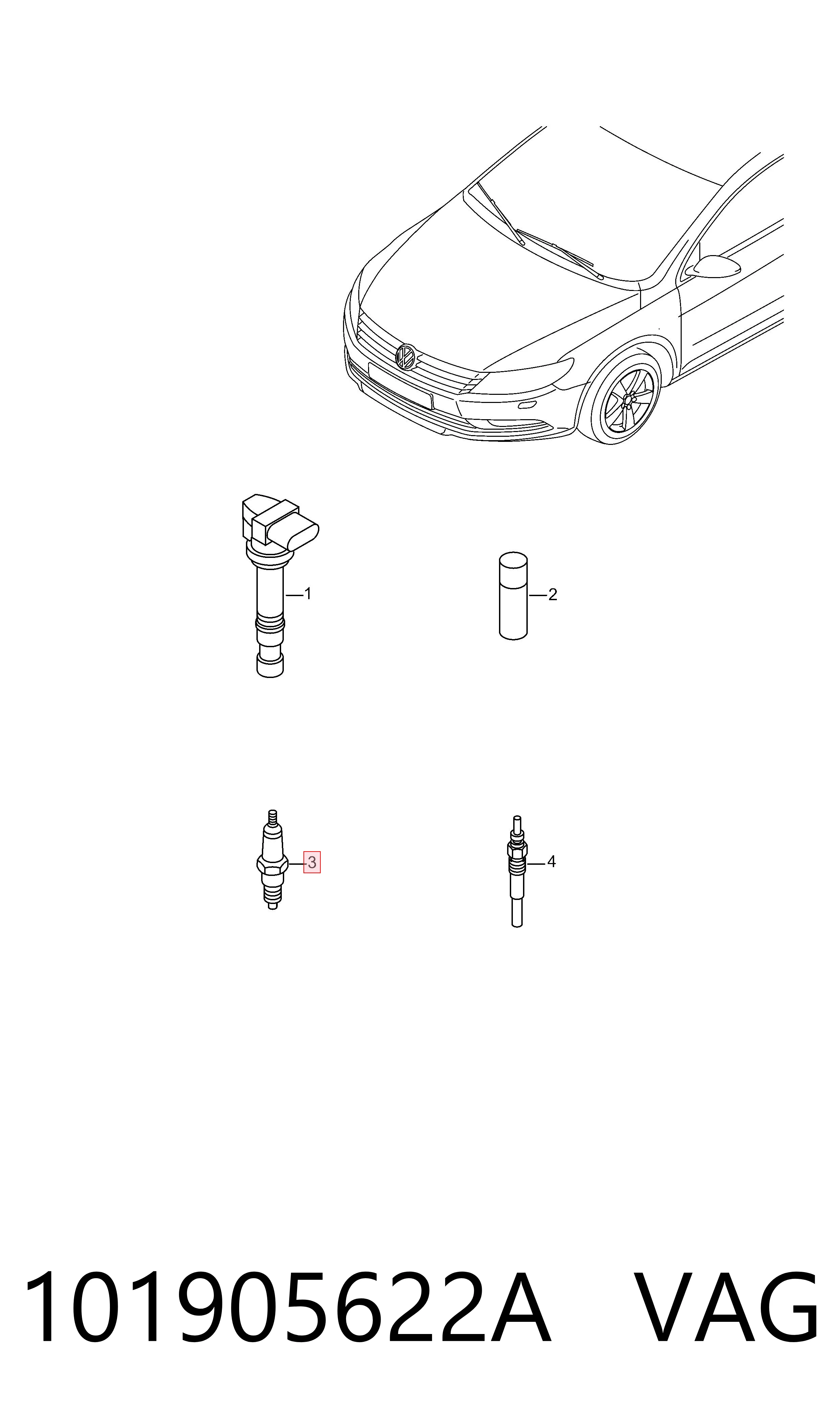 101905622A VAG Bujía de ignición