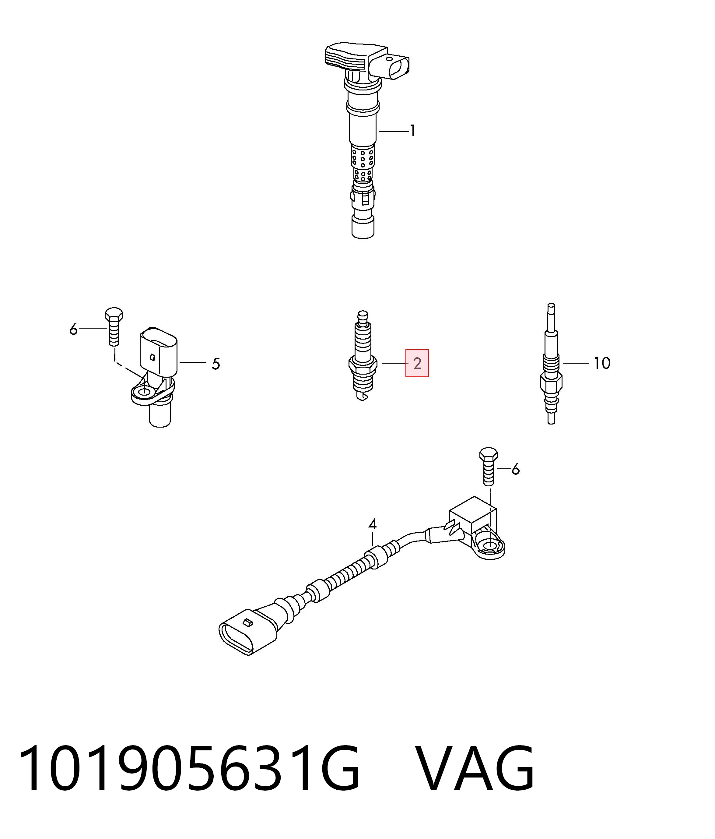 101905631G VAG Bujía de ignición