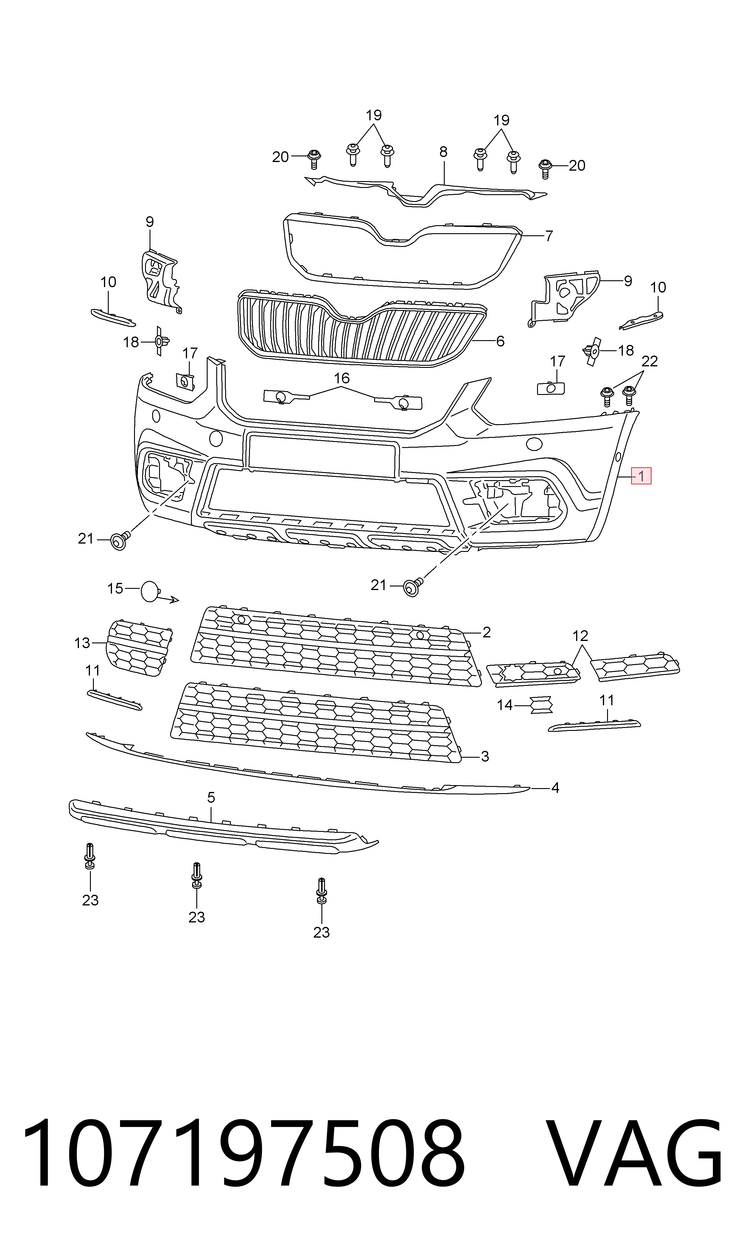 Parachoques Skoda Yeti 
