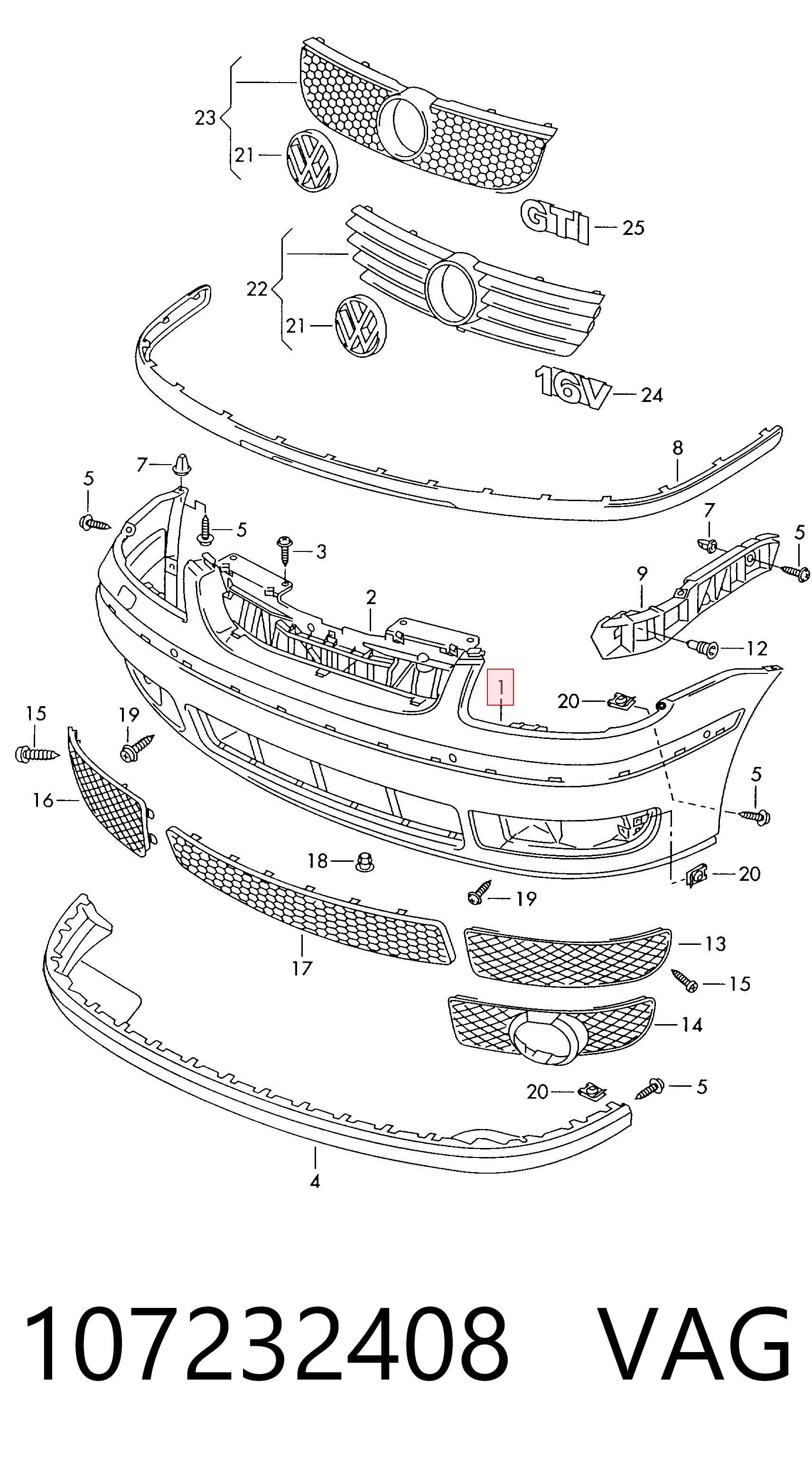 Parachoques delantero Volkswagen Polo III hatchback (6N2) (1999 - 2001) precio, desde 97,92 EUR