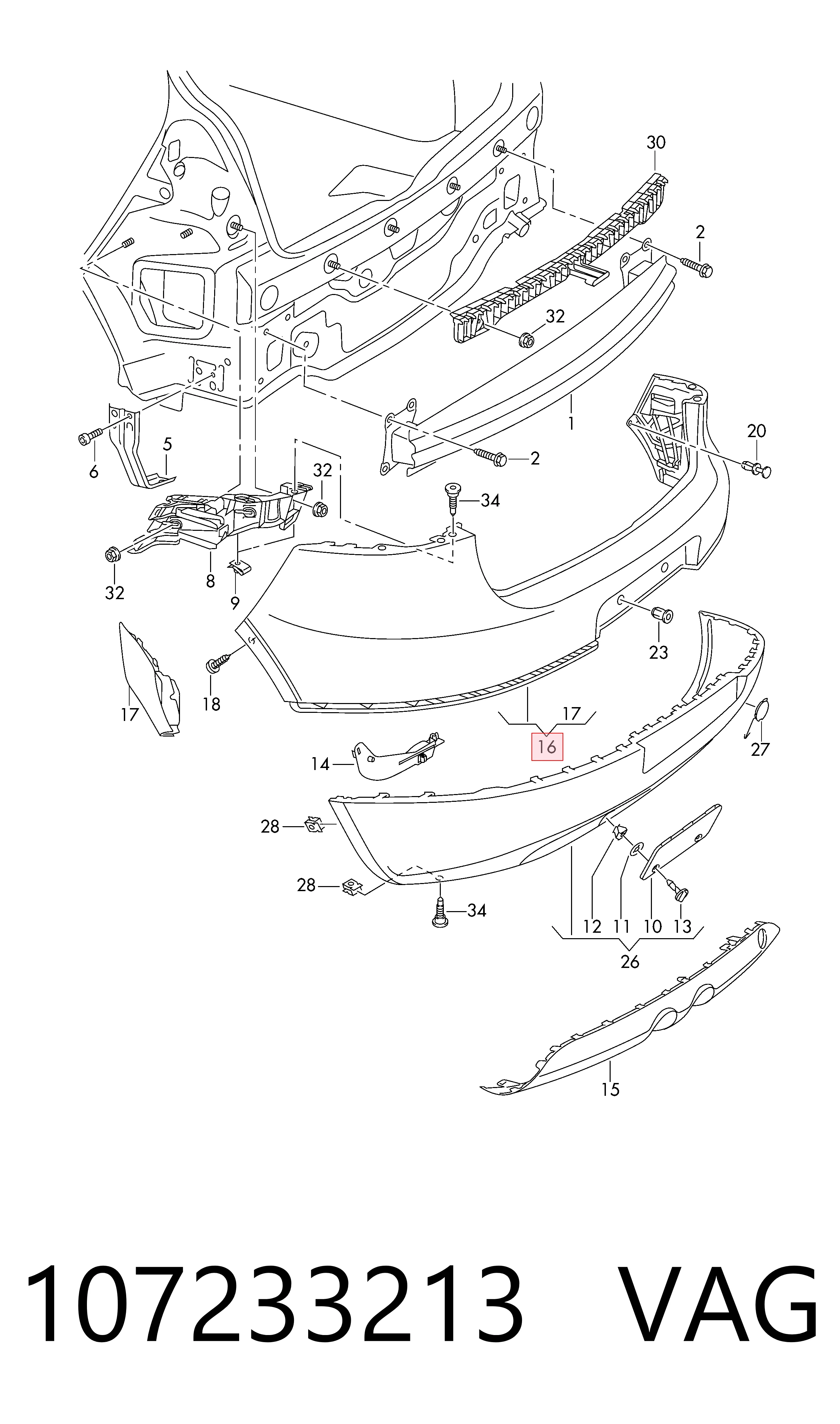 Comprar Parachoques trasero Volkswagen Golf V 1K5