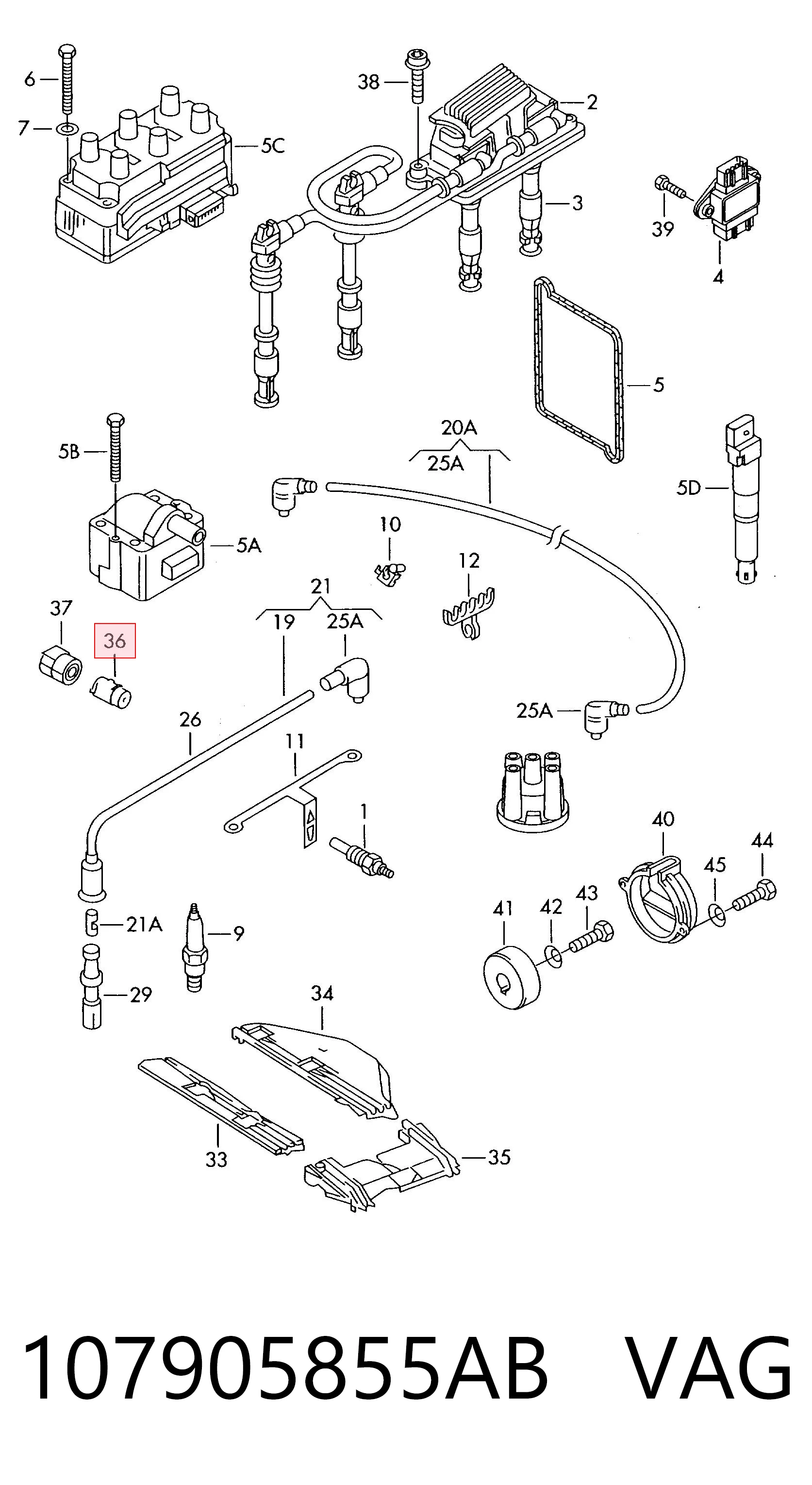 Comprar Cilindro de la cerradura de encendido Volkswagen Sharan I 7M8, 7M9, 7M6 a bajo precio