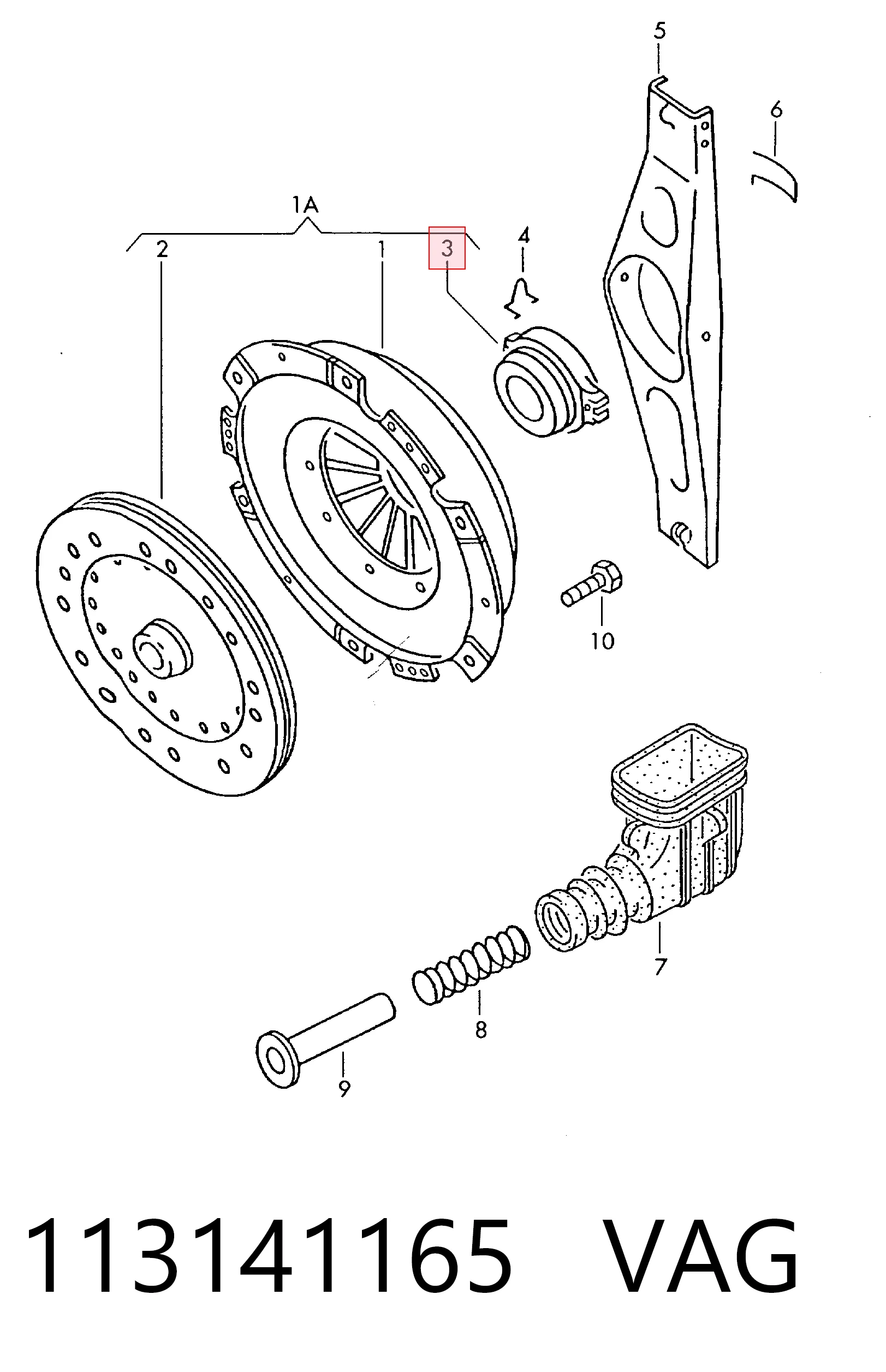 Cojinete de embrague 113141165 VAG