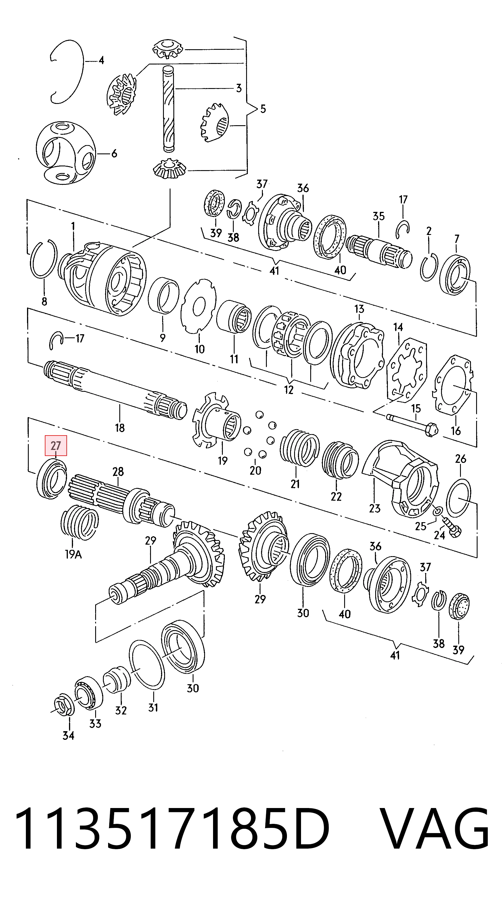 Cojinete interno del cubo de rueda delantera Porsche 113517185C precio, desde 13,23 EUR