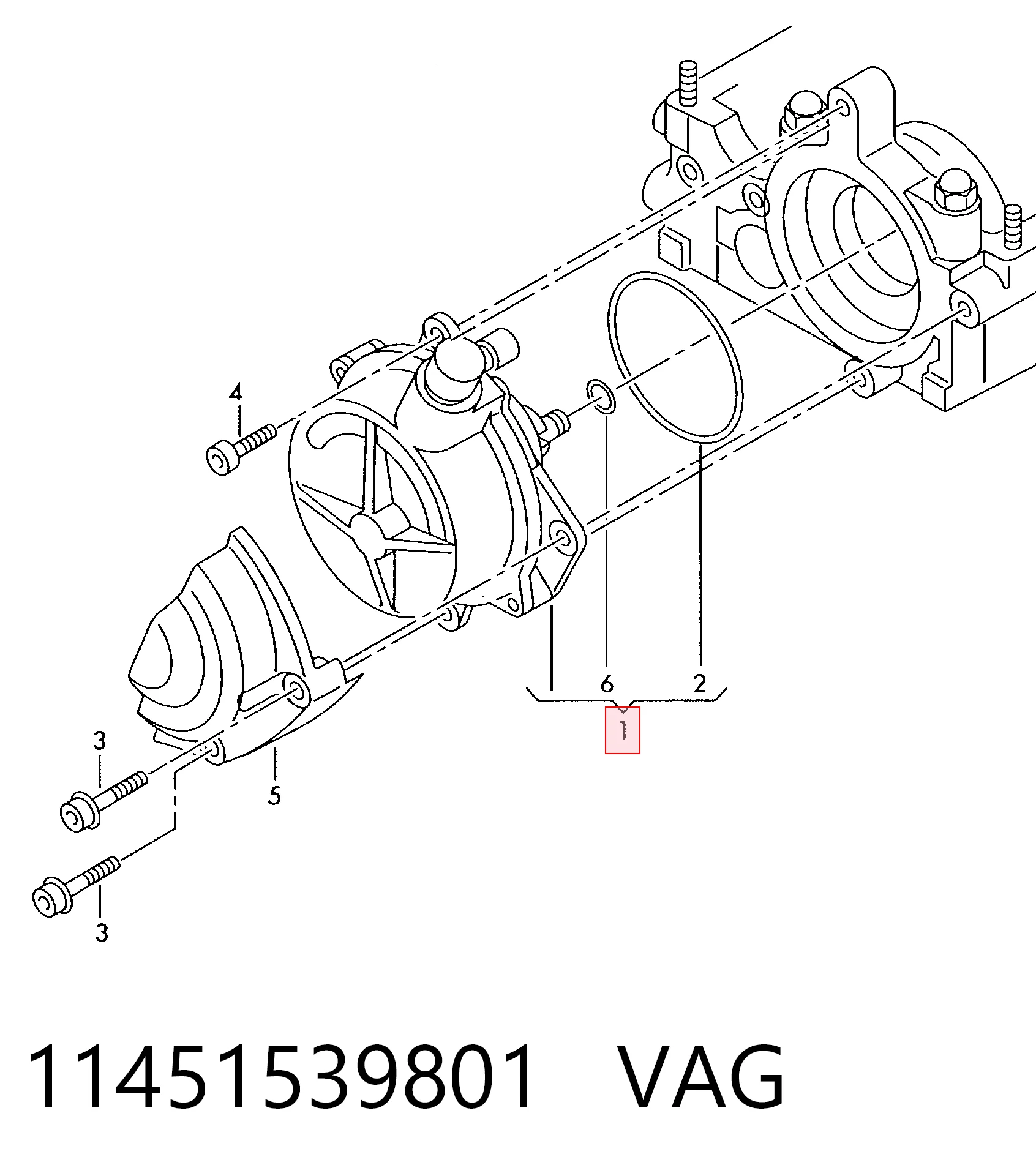 Bomba de vacío 11451539801 VAG