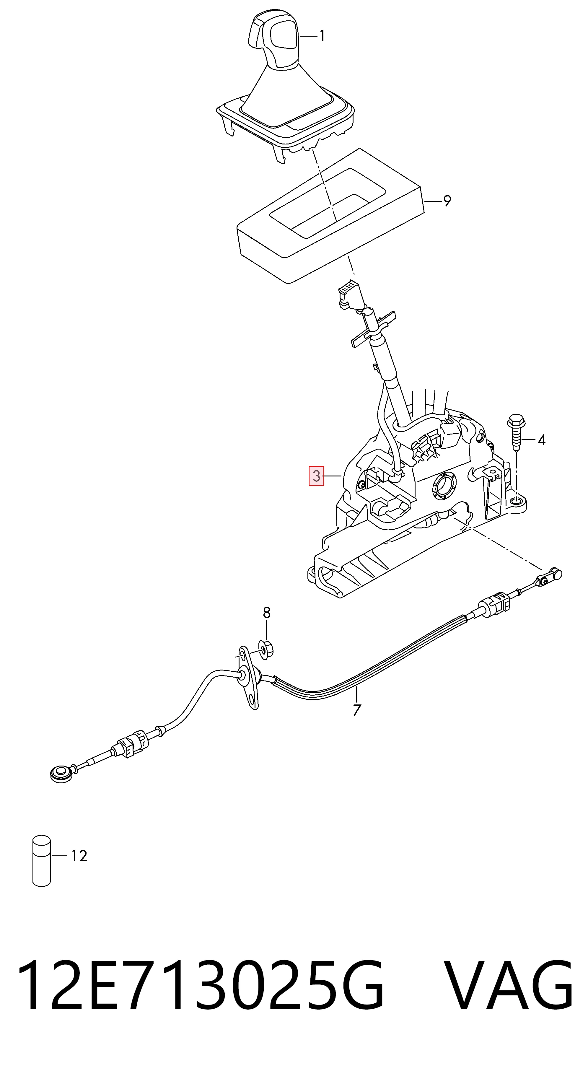 Mecanismo selector de marchas VAG 12E713025G precio, desde 492,80 EUR