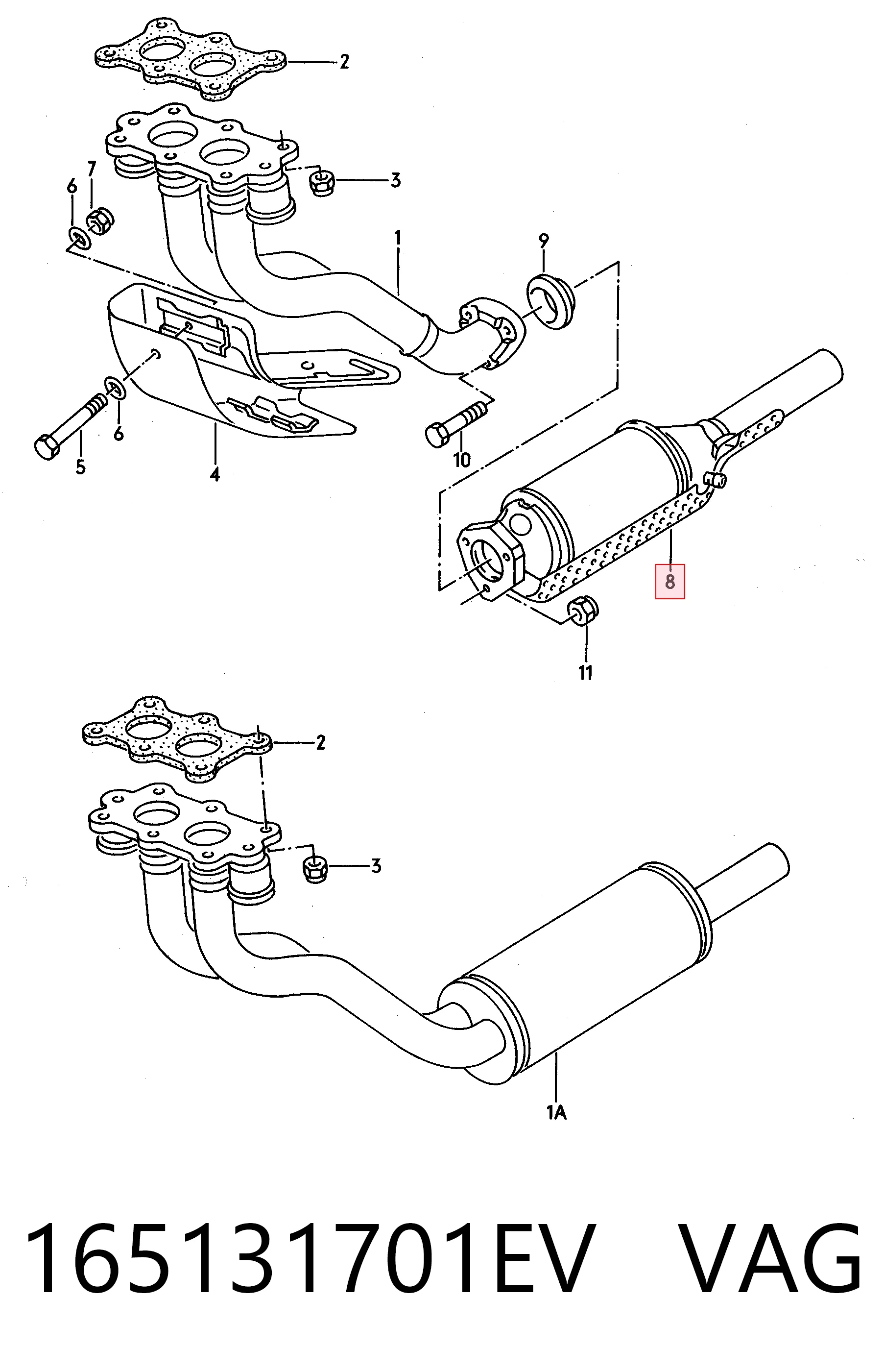 Convertidor catalítico Golf II hatchback (1983-1992) original desde 164,92 €