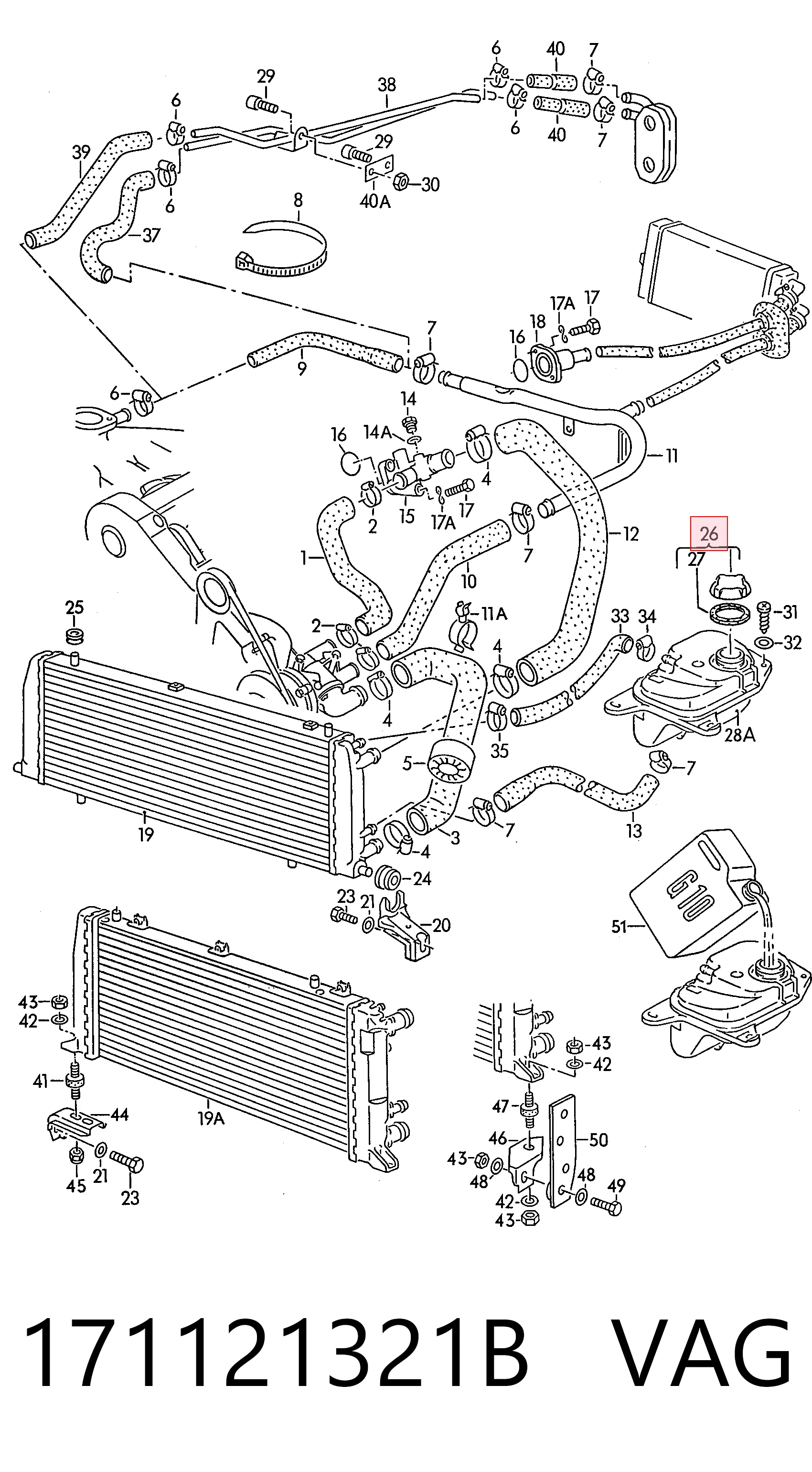 Tapa de depósito de agua para Volkswagen Caddy I (14)
