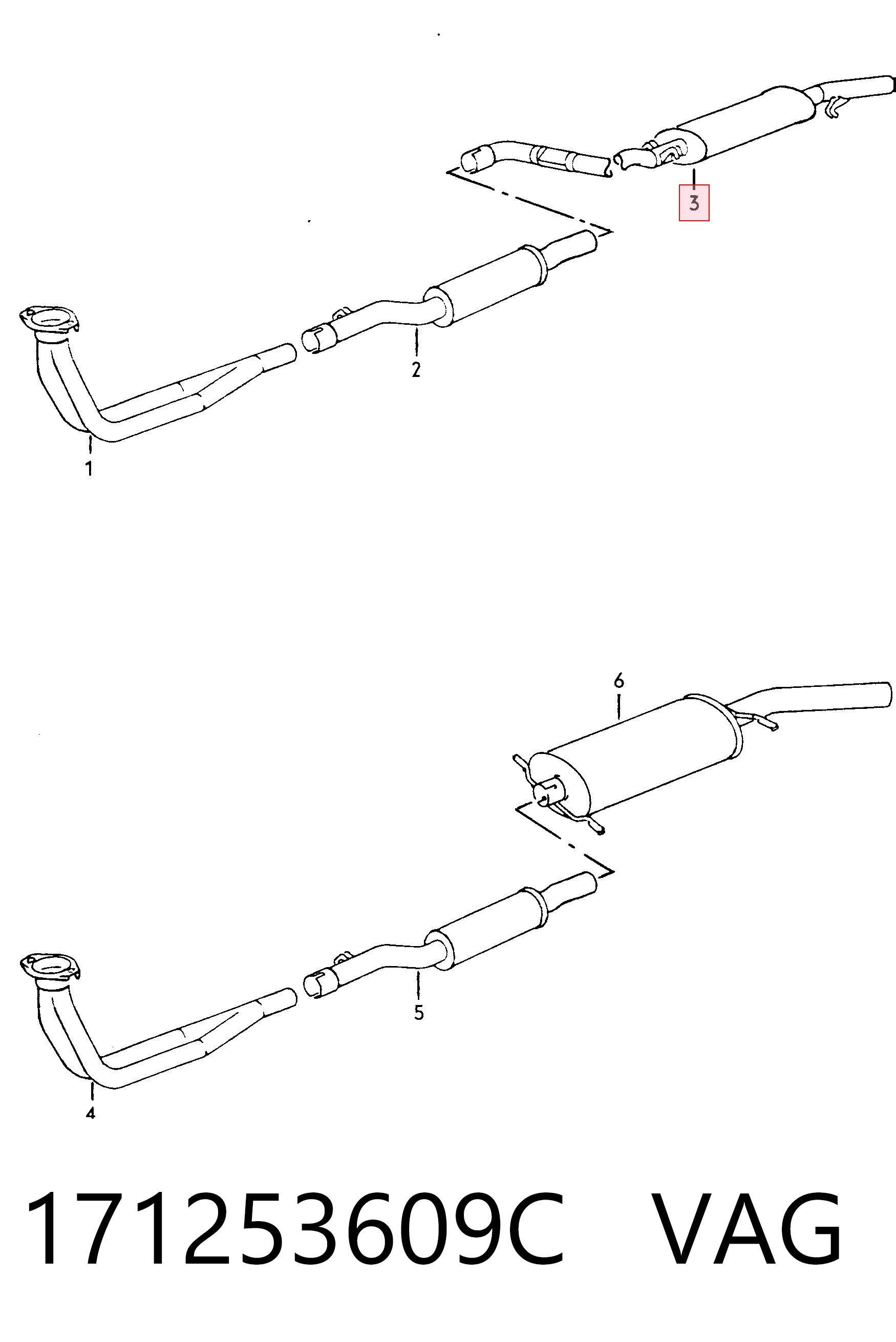 Comprar Silenciador trasero Volkswagen Golf I 17 a bajo precio