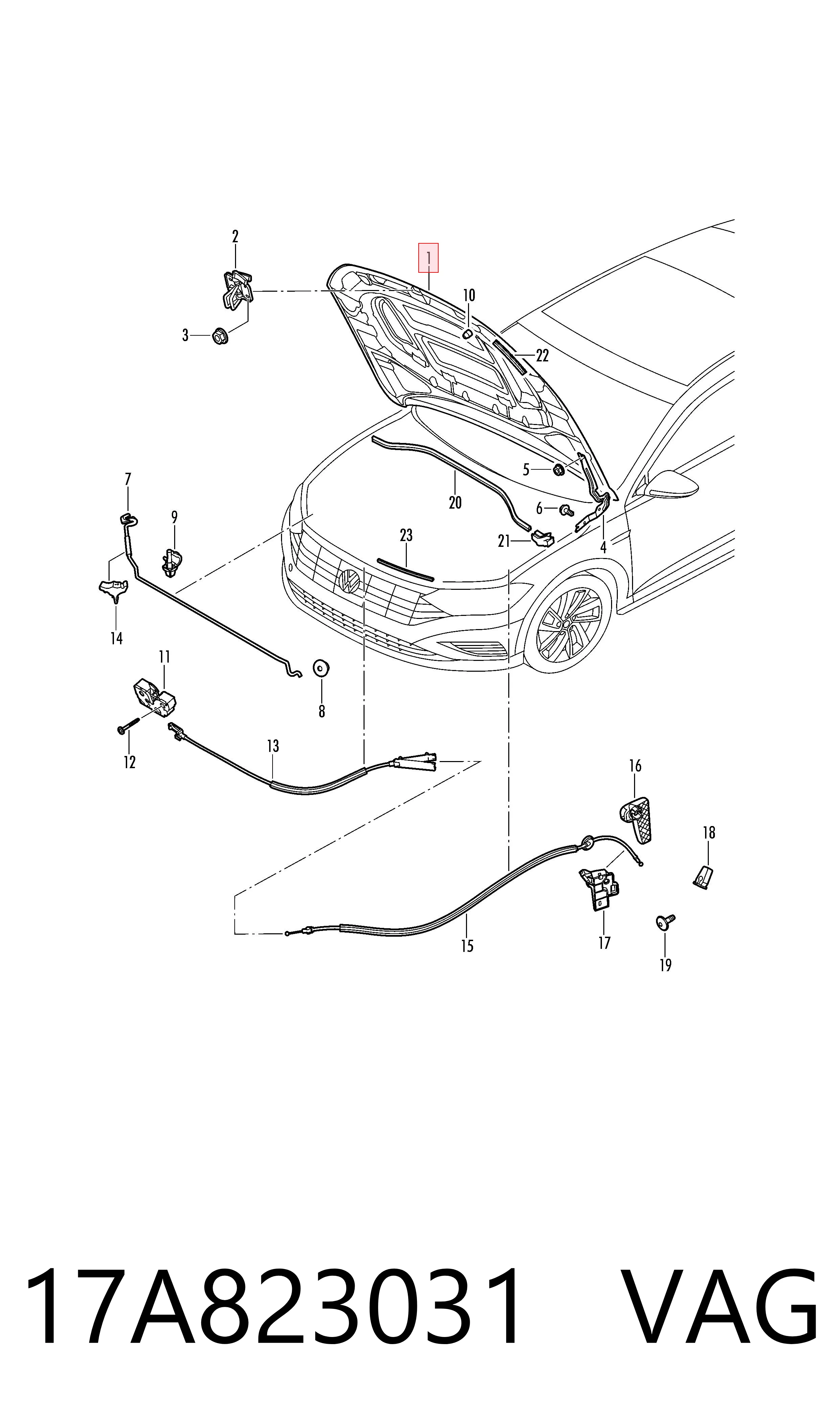 Capot Volkswagen Jetta VII (BU3, BU4)