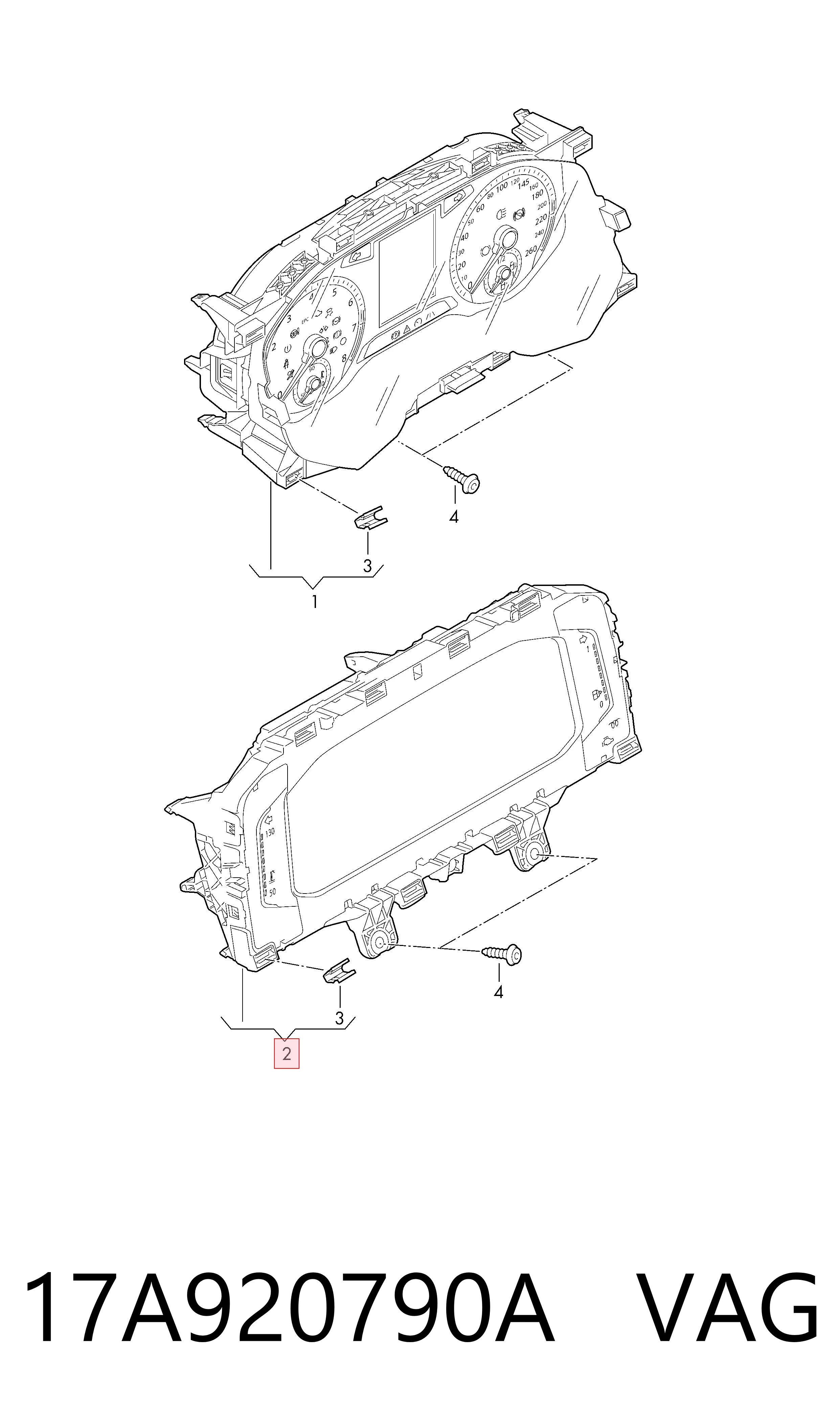 17A920790A VAG Tablero de instrumentos