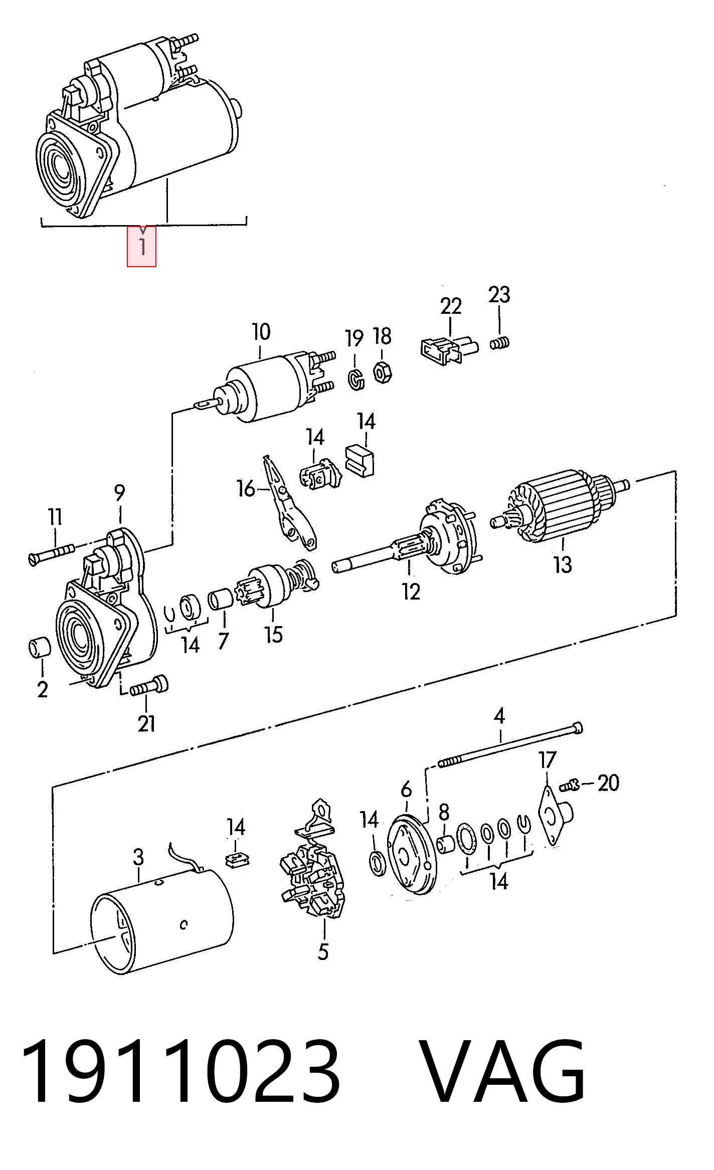 1911023 VAG Arranque motores