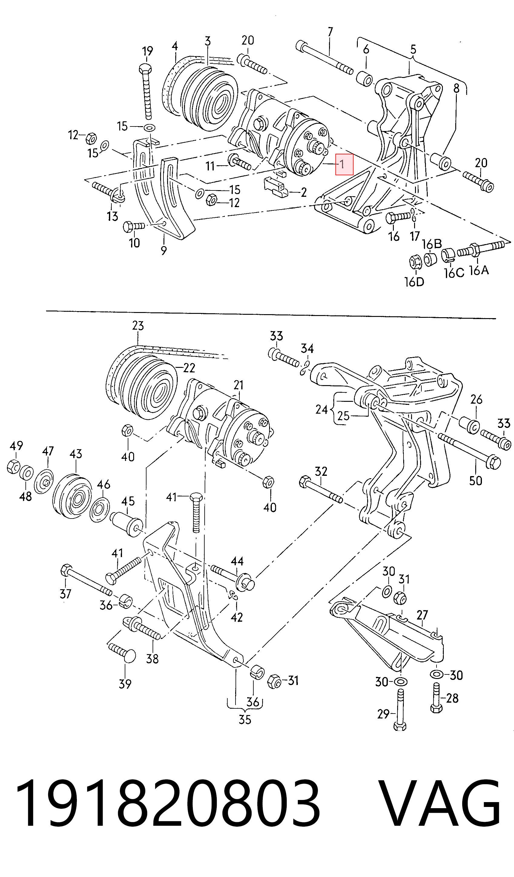 Compresor de ac Volkswagen Jetta II