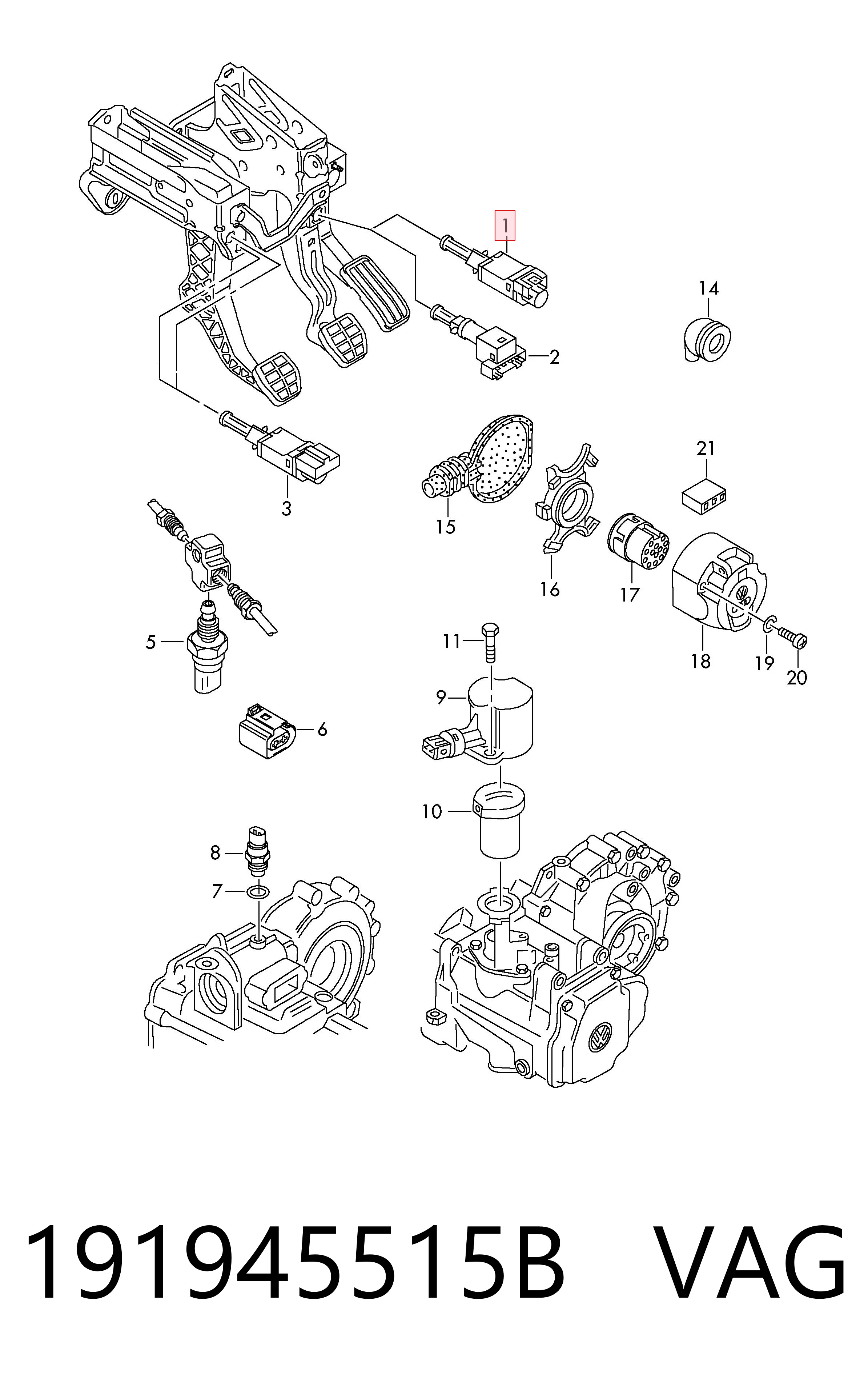 191945515B VAG Interruptor luces de freno