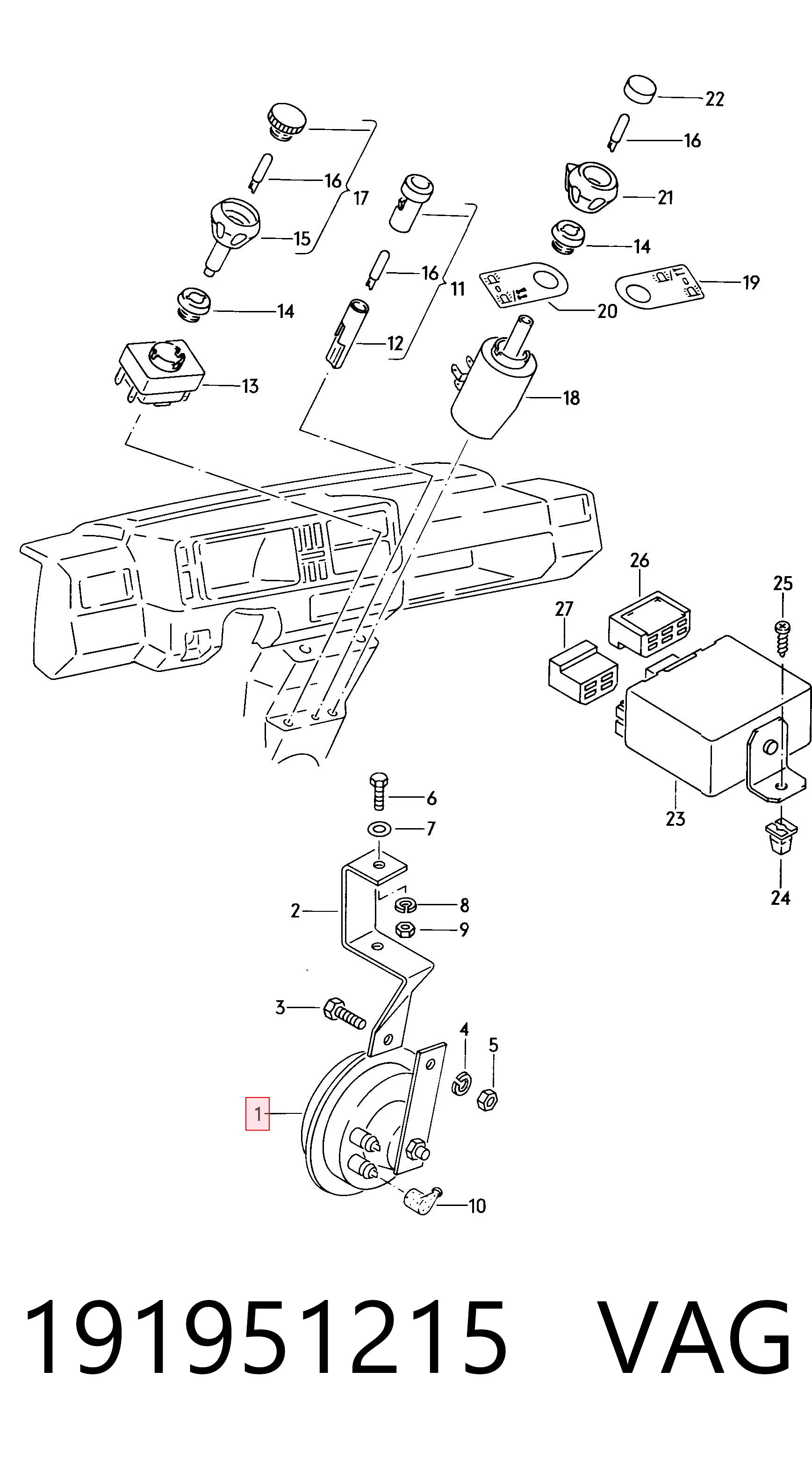 Comprar Claxon Volkswagen LT II 2DB, 2DE, 2DK a bajo precio