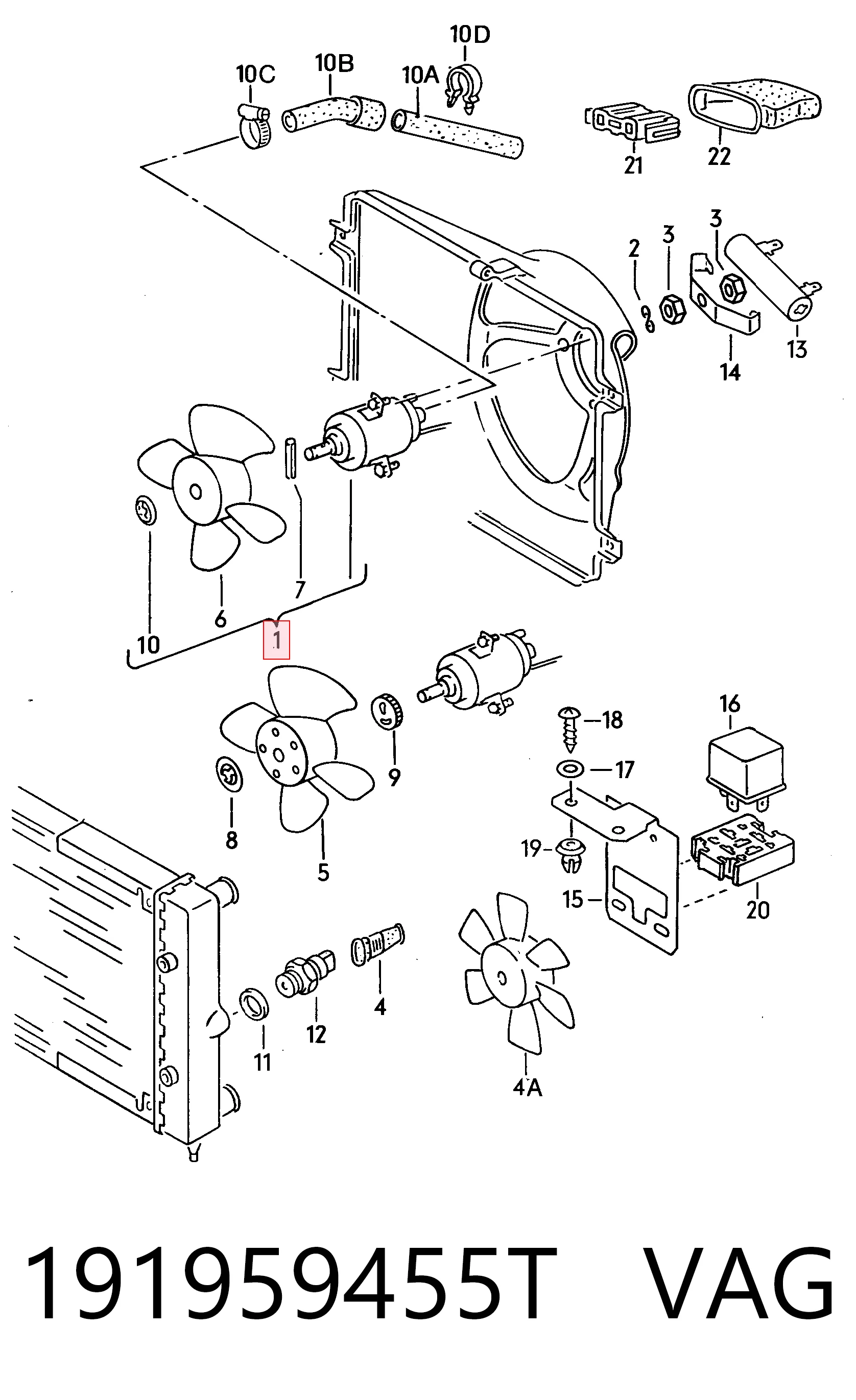 Ventilador (rodete +motor) refrigeración del motor con electromotor completo Volkswagen Golf I (17)