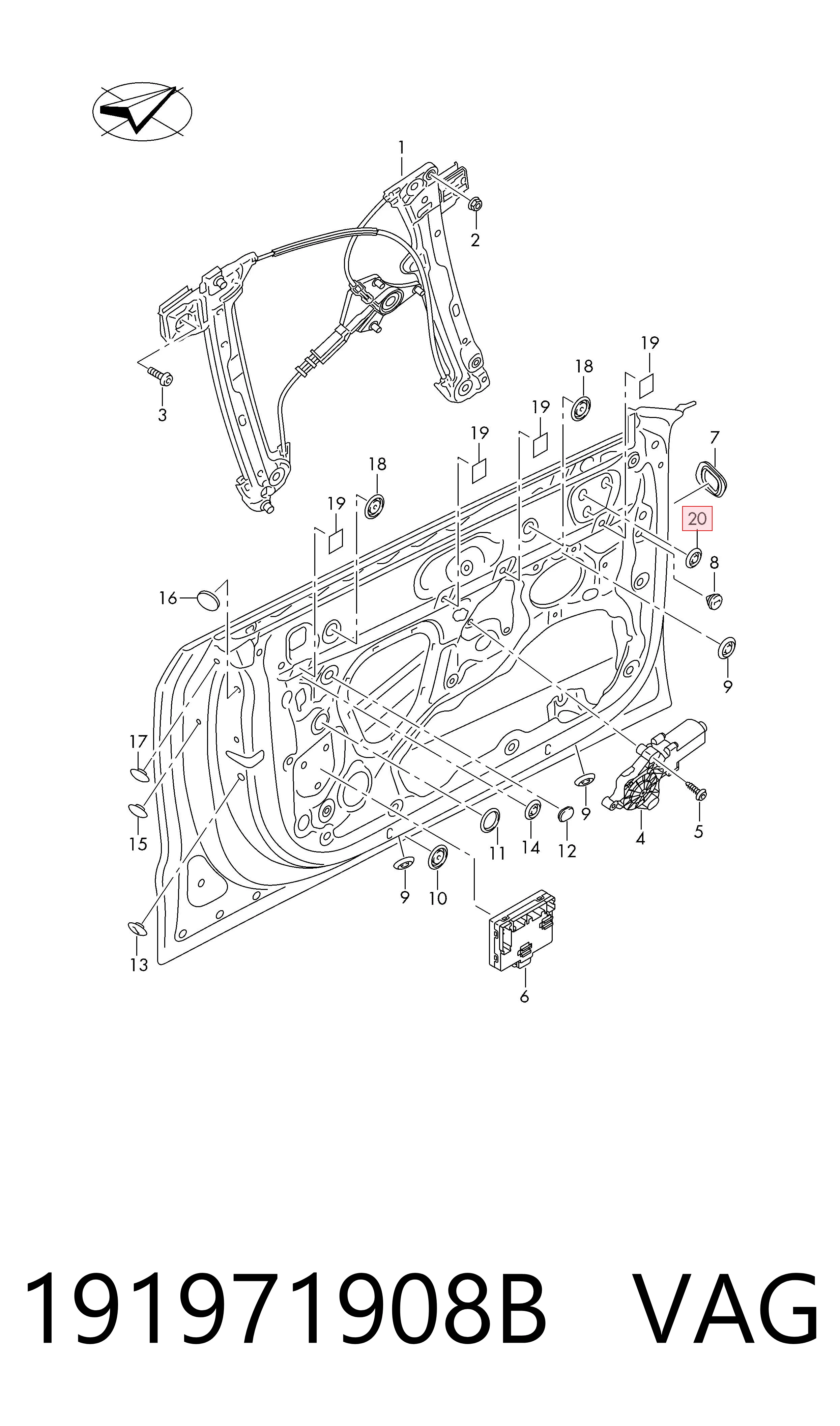 VAG 191971908B precio, desde 2,27 EUR