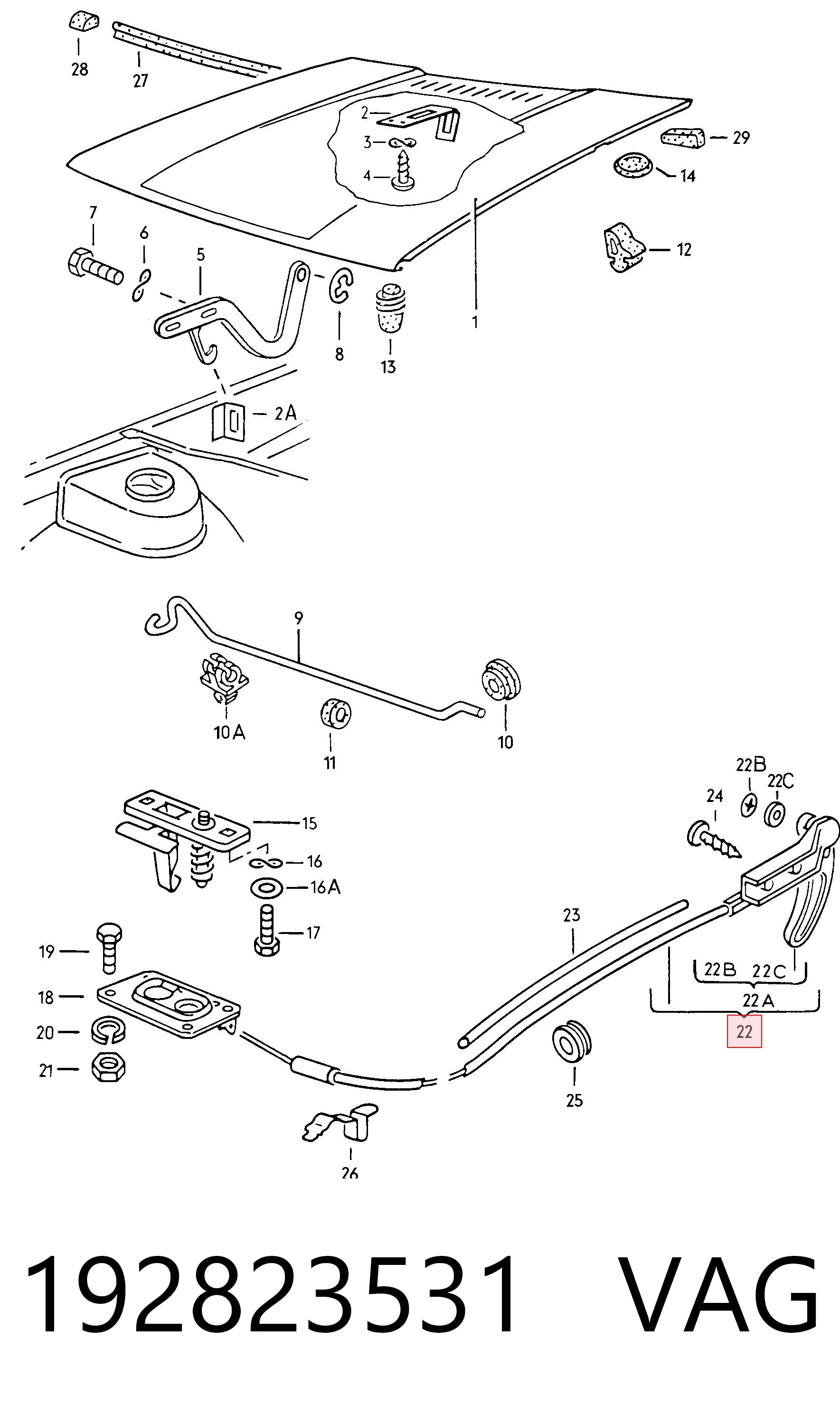 Cable de apertura de capó del motor Kamoka 1251068 precio, desde 5,79 EUR