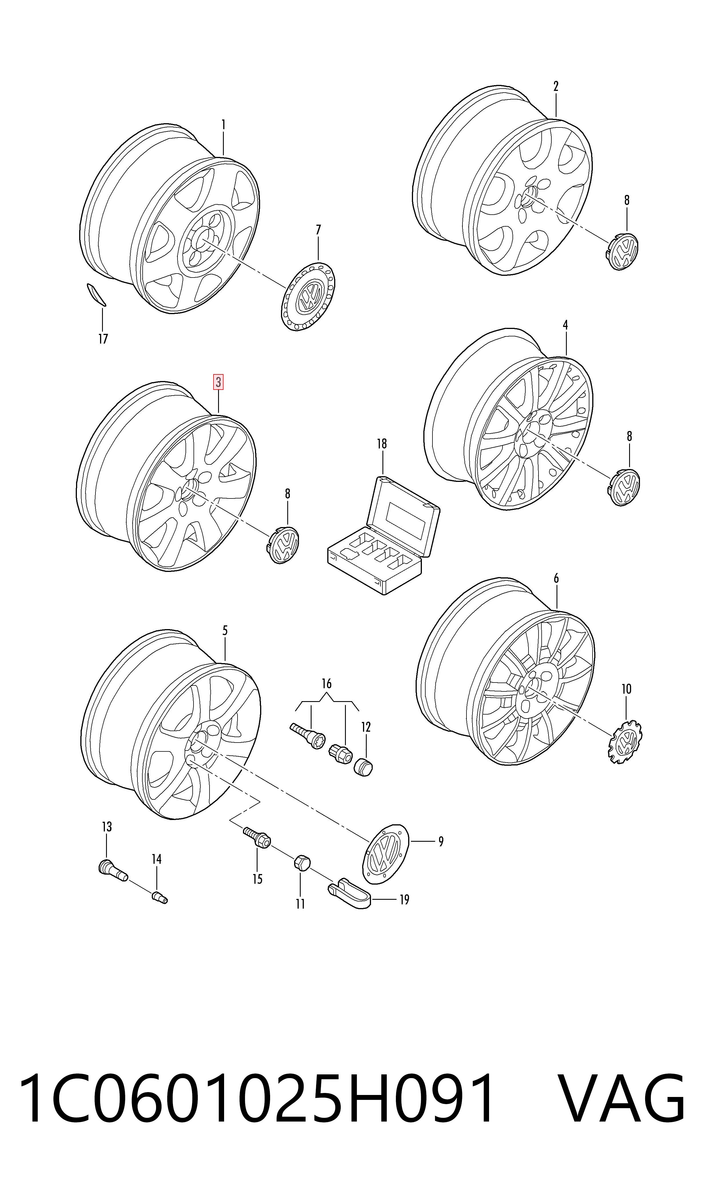 1C0601025H091 VAG