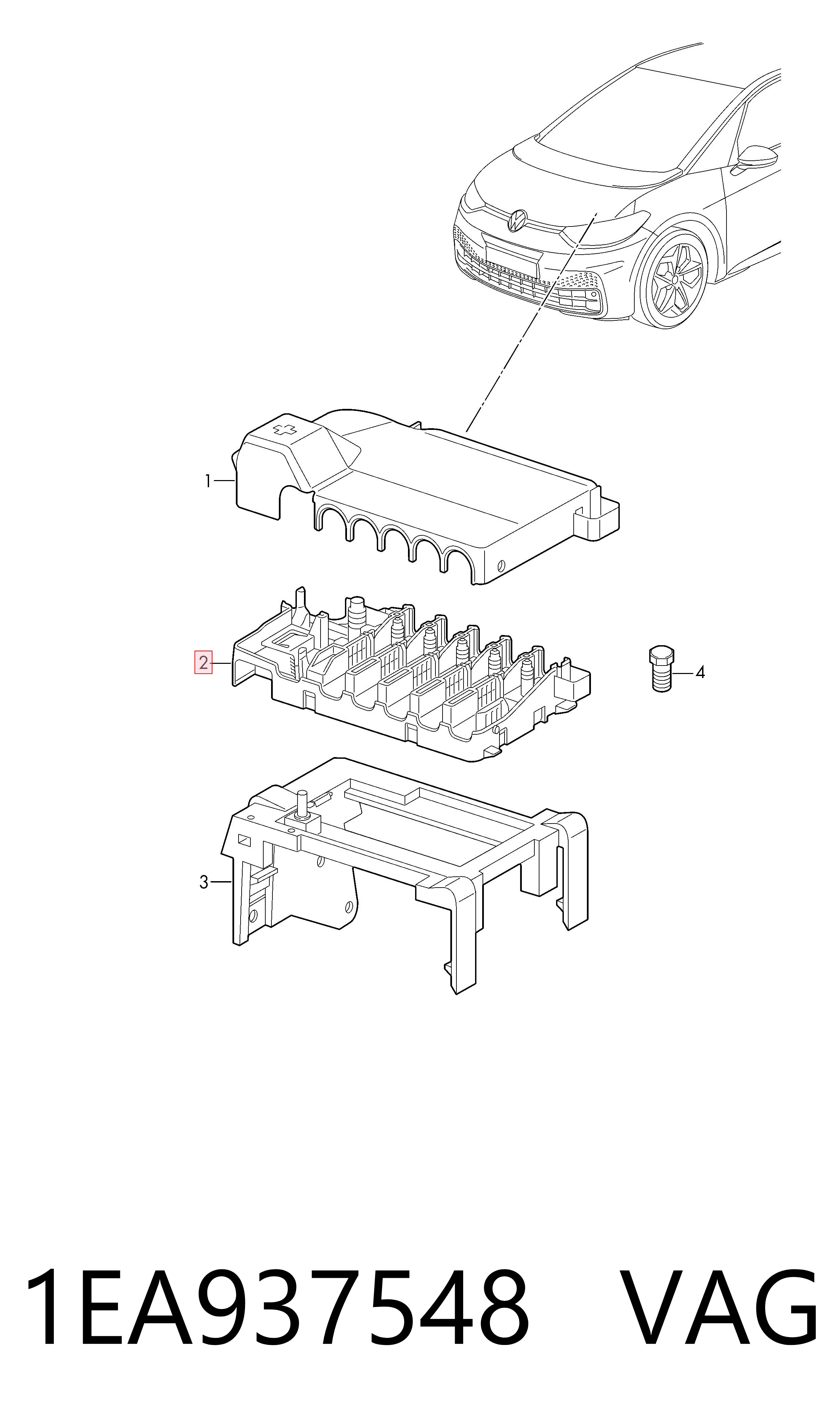 Caja de fusibles VAG 1EA937548