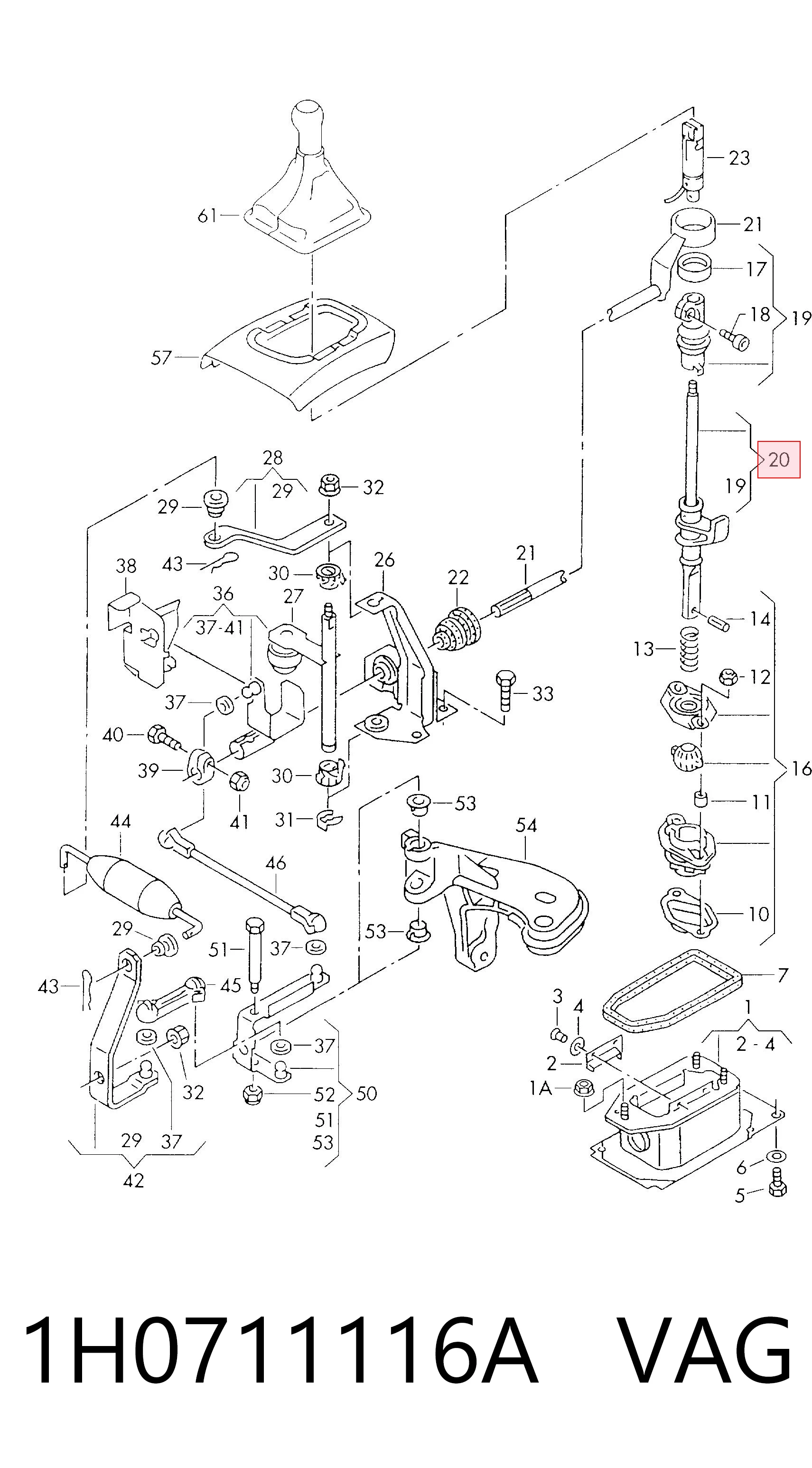 Precio del repuesto Pomo de palanca de cambios Golf III hatchback