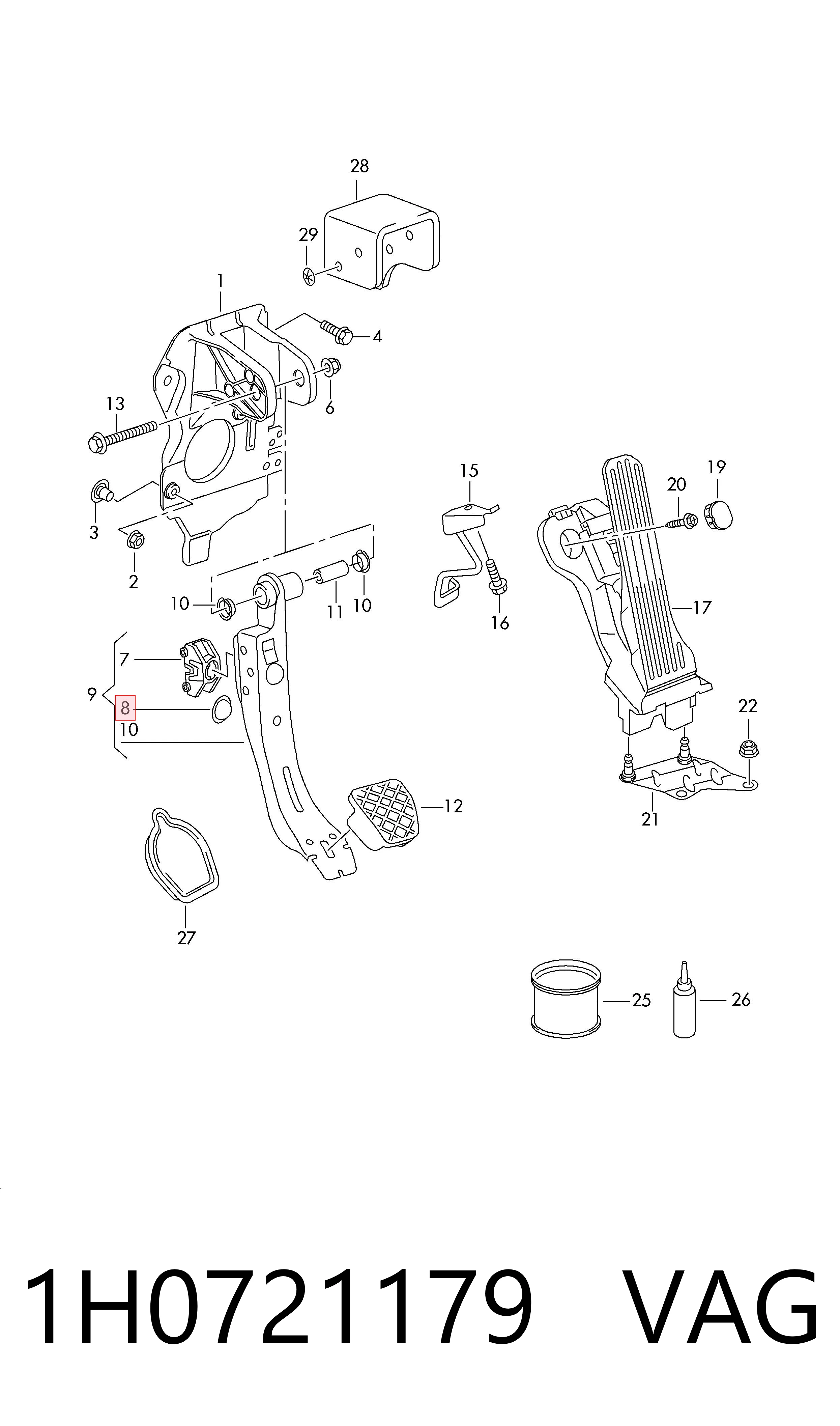  VAG 1H0721179 precio, desde 3,63 EUR