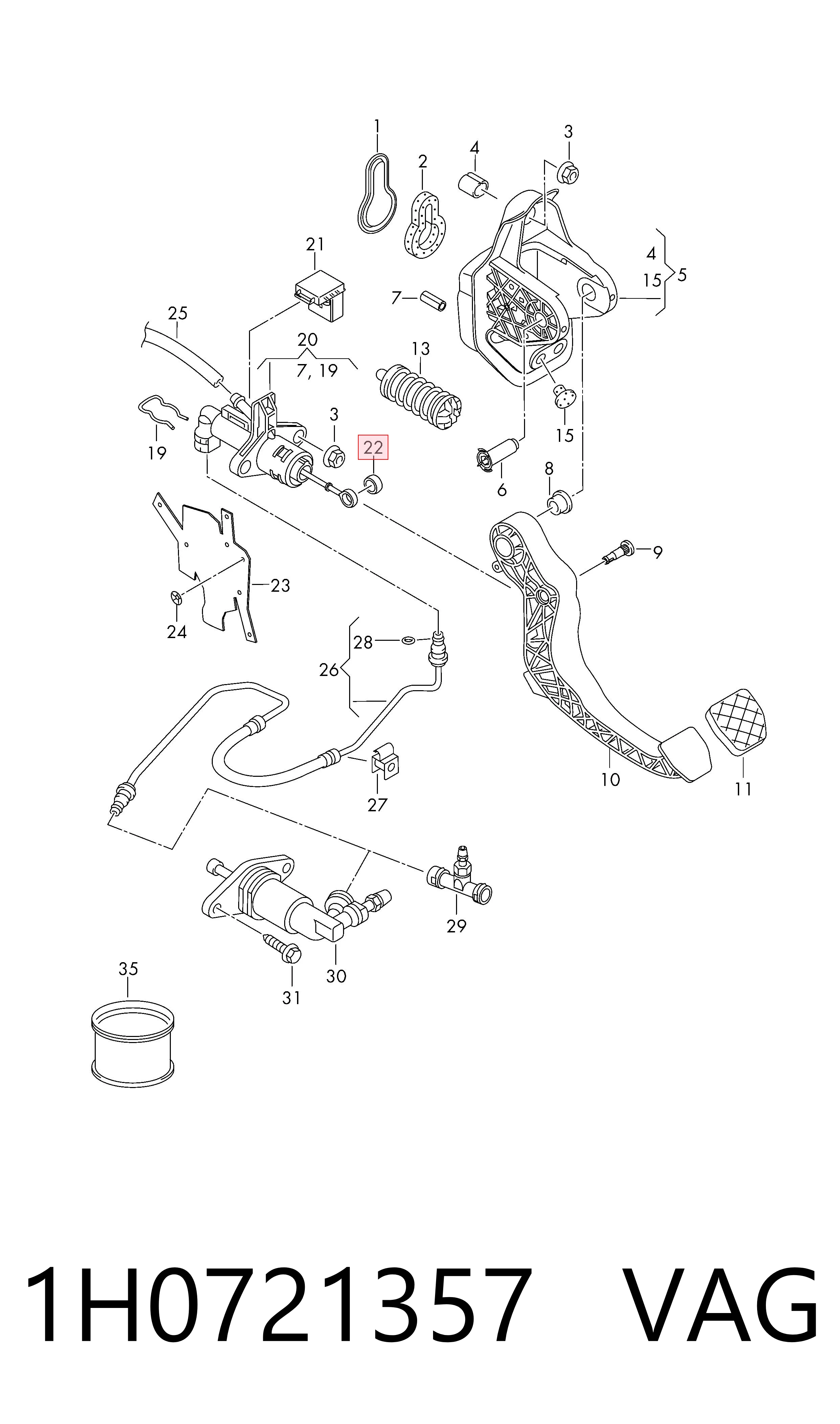  VAG 1H0721357 precio, desde 0,91 EUR