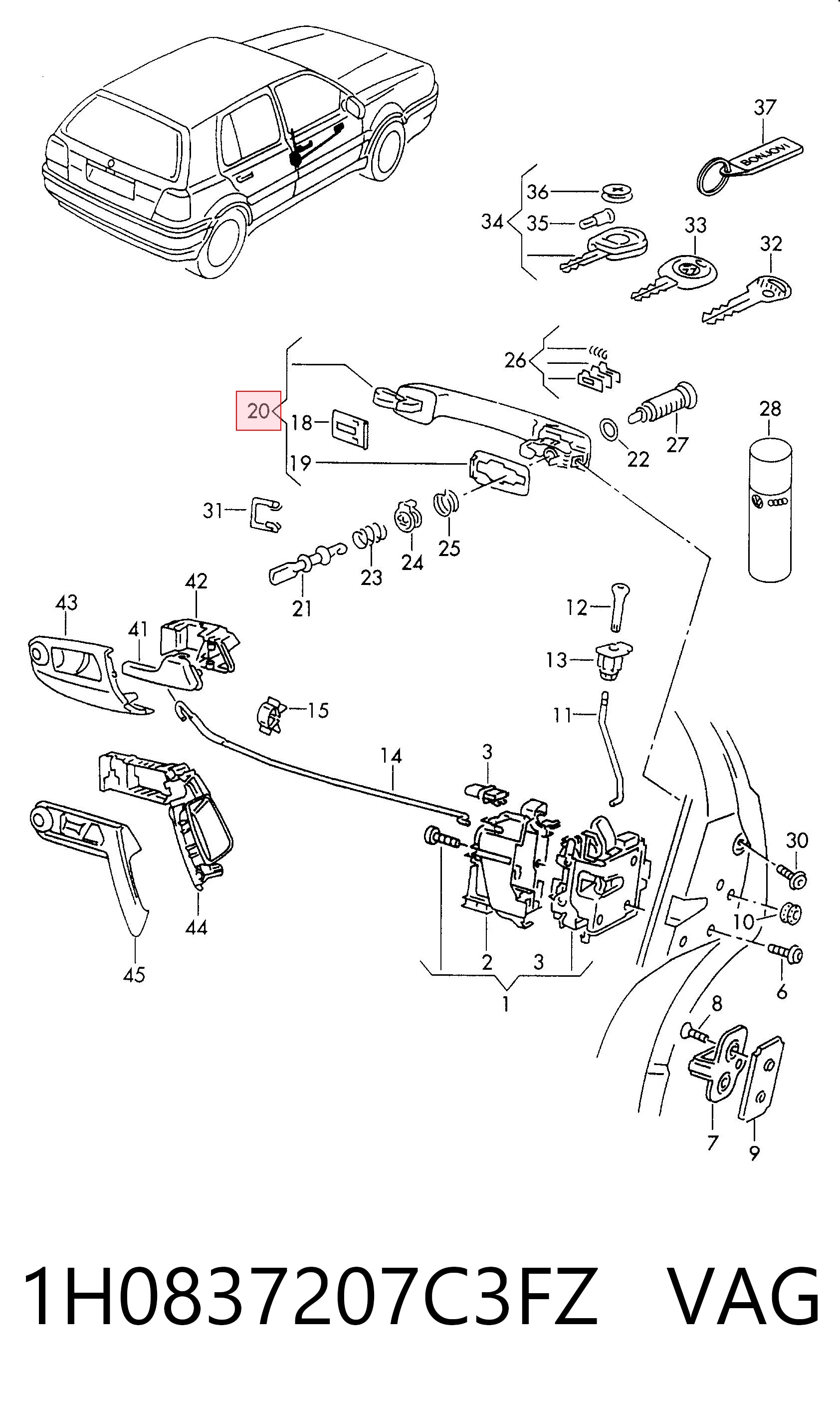 1H0837207C3FZ VAG