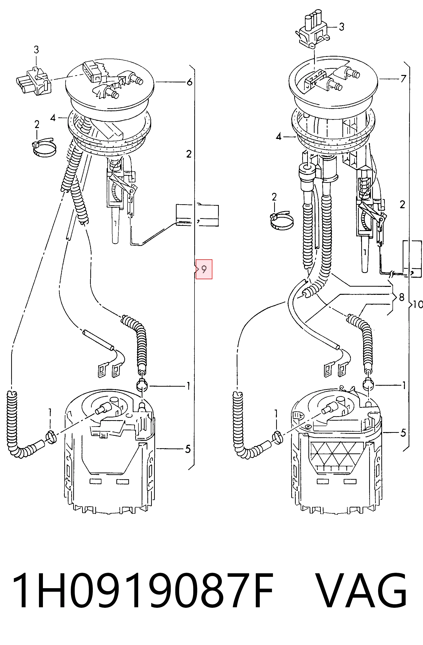 Precio del repuesto Bomba de combustible Golf III hatchback