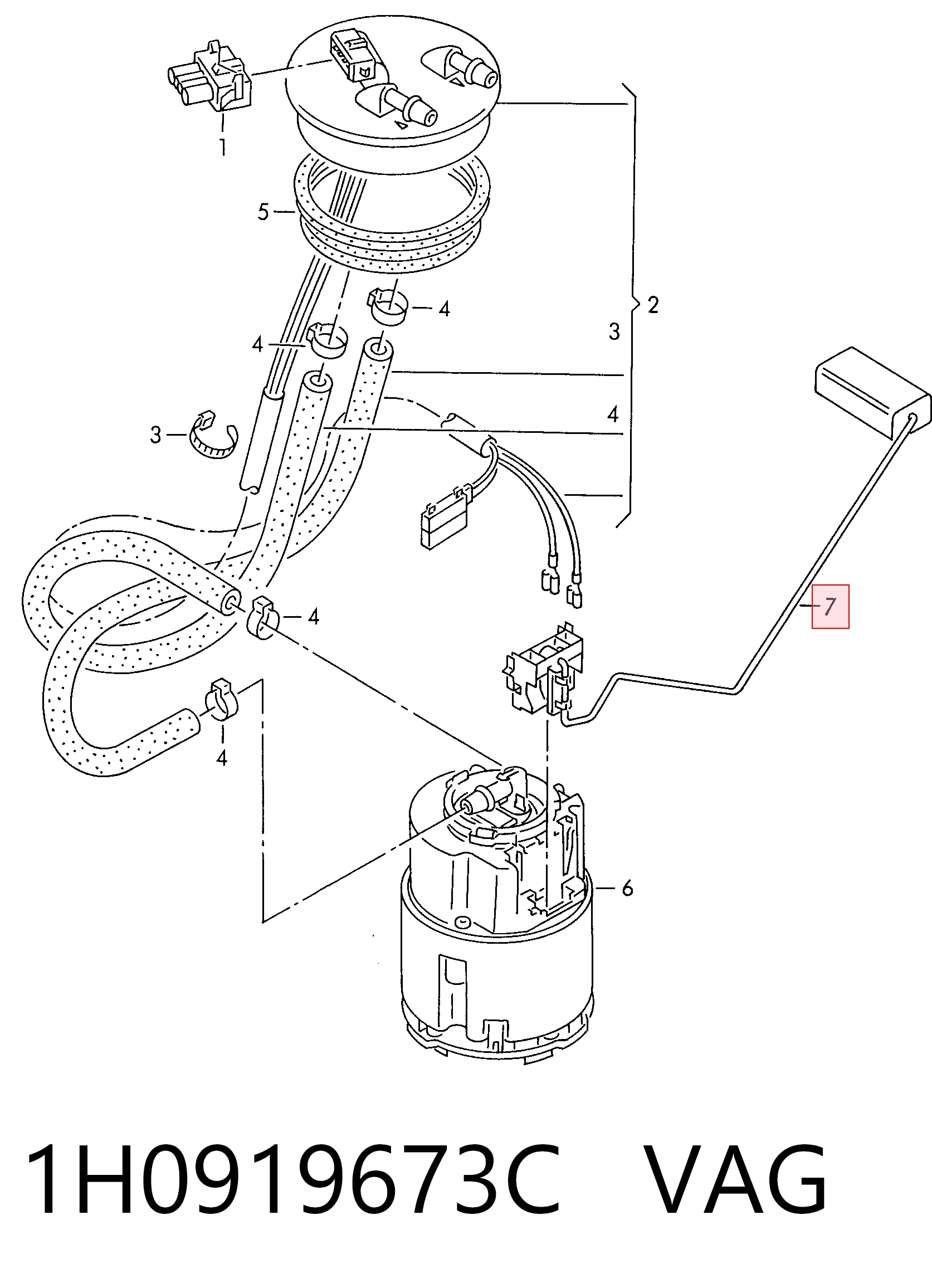 Comprar Aforador de nivel de combustible Volkswagen Golf II 19E, 1G1 a bajo precio