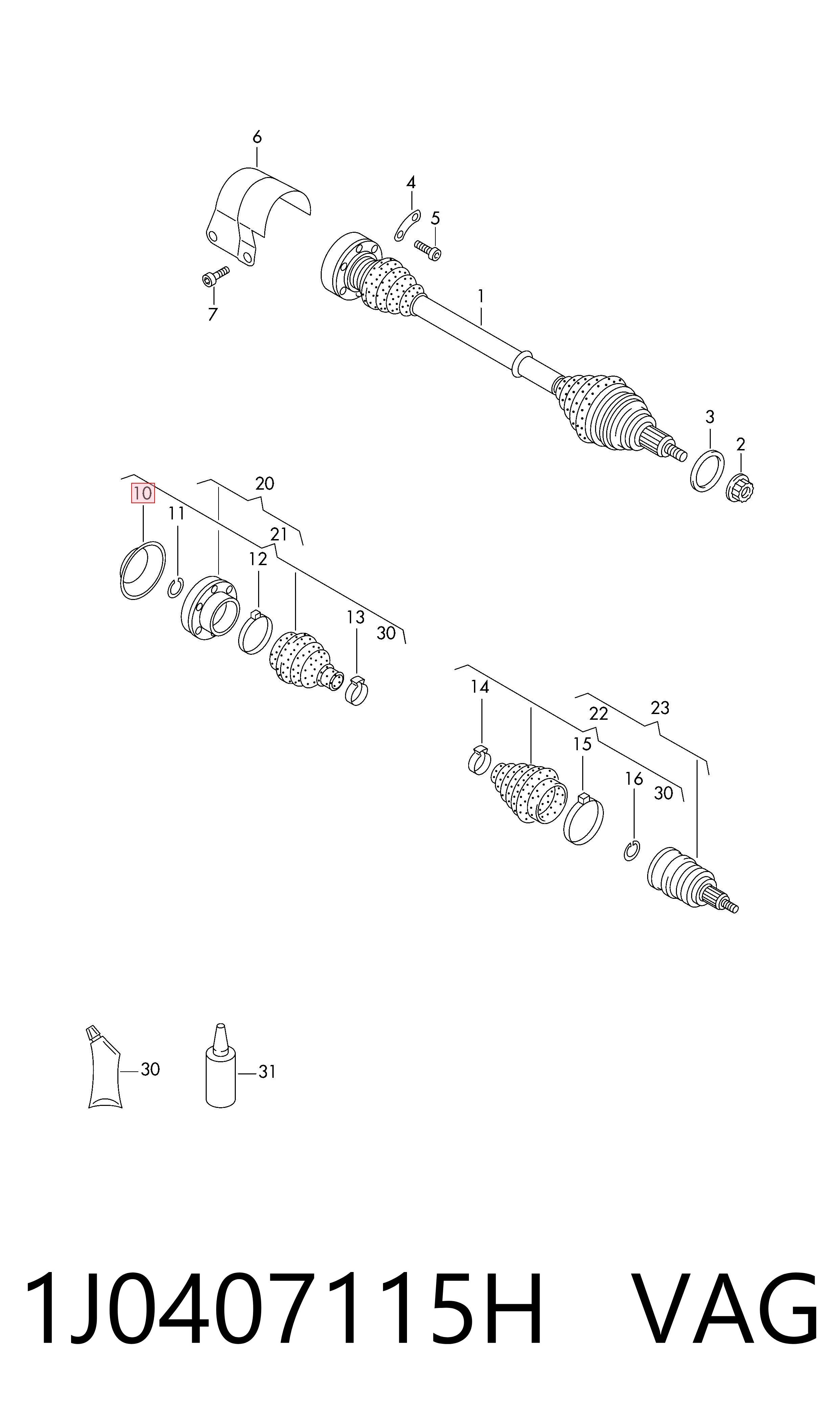 Comprar 1J0407115H VAG 