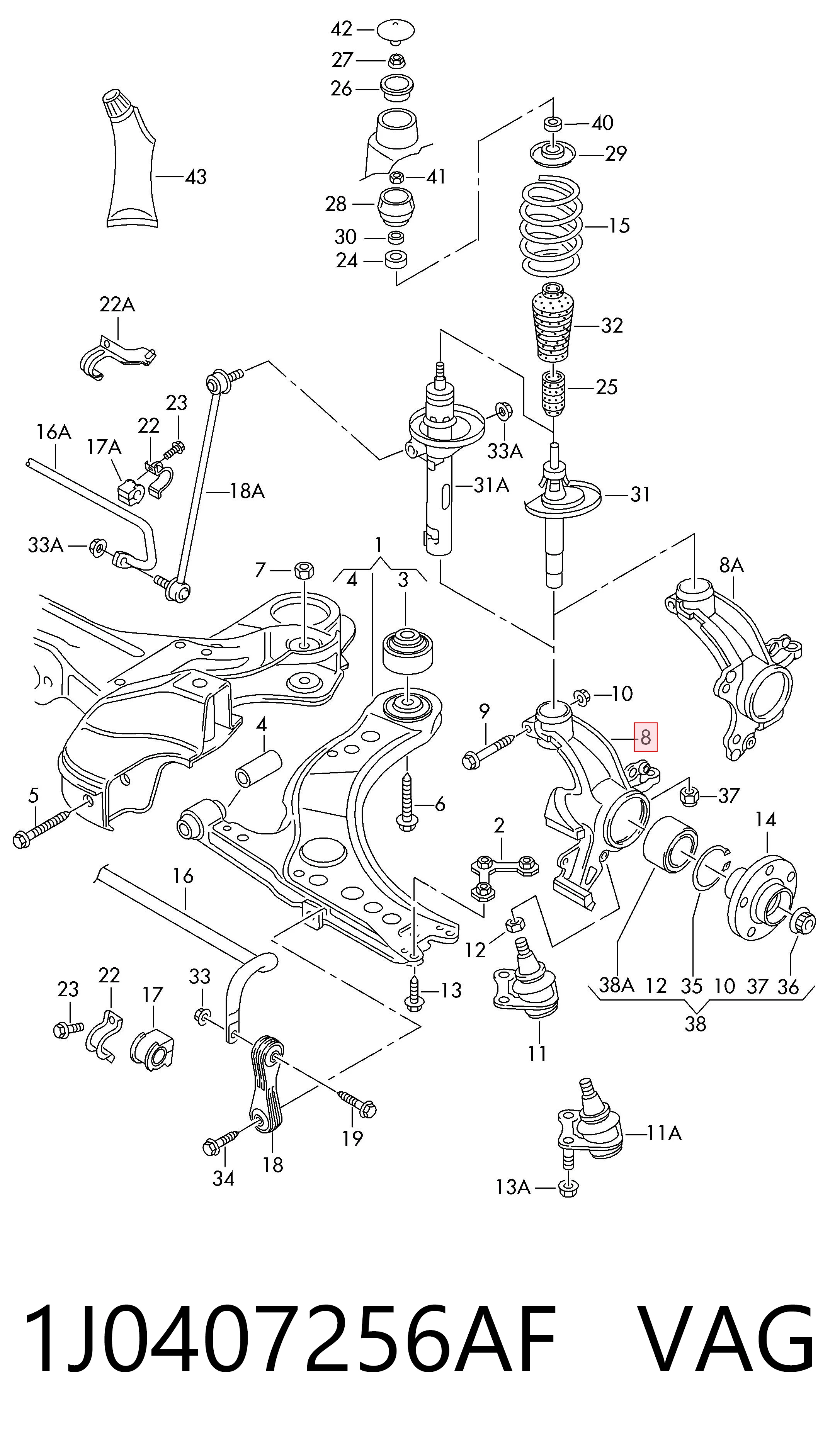 1J0407256AF VAG