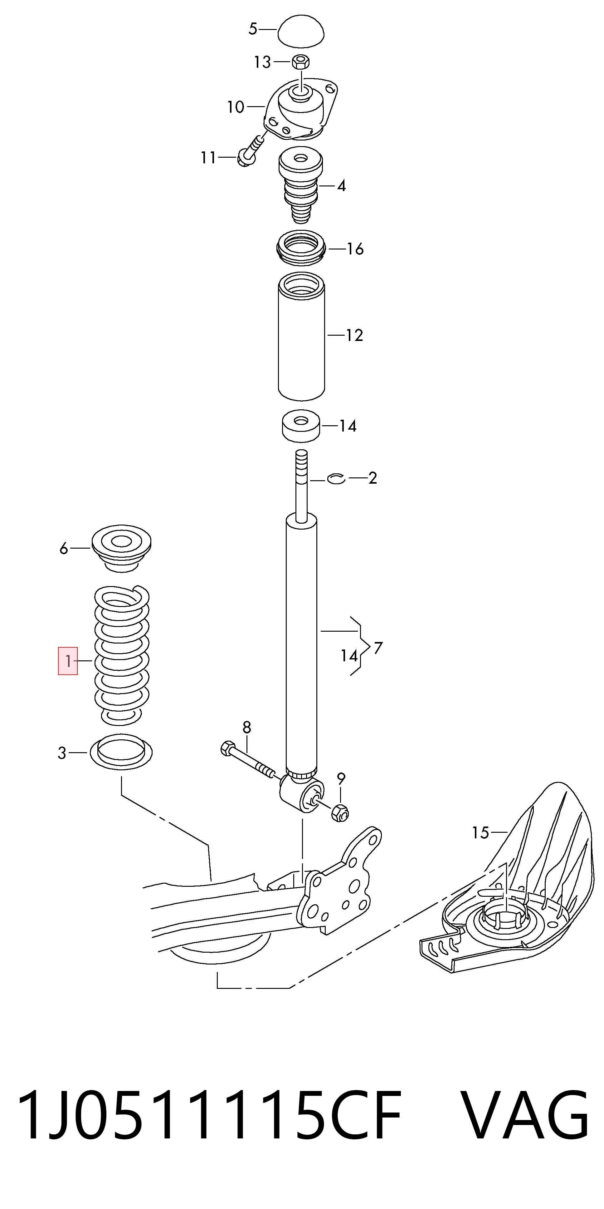 1J0511115CF VAG