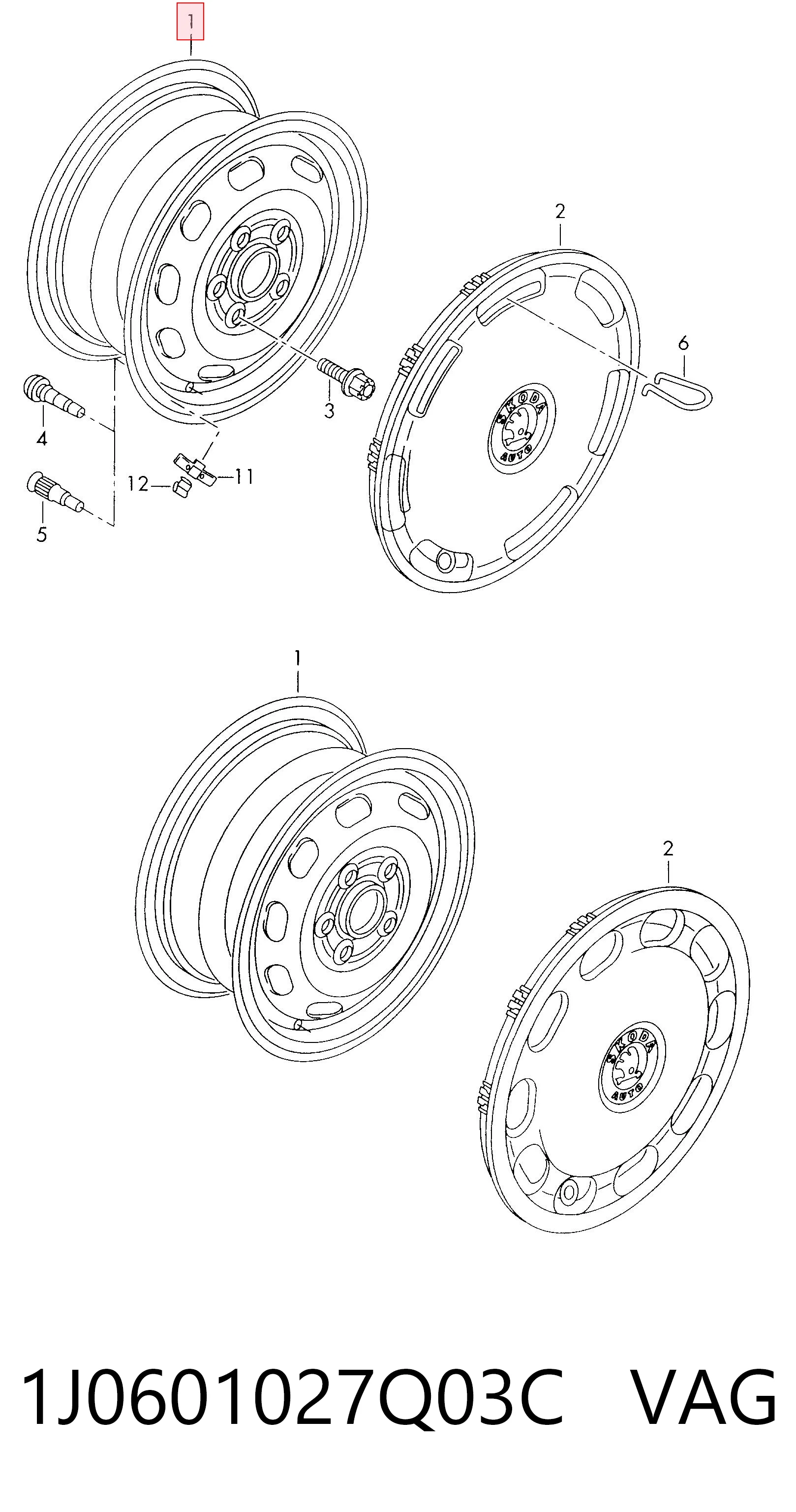 1J0601027Q03C VAG