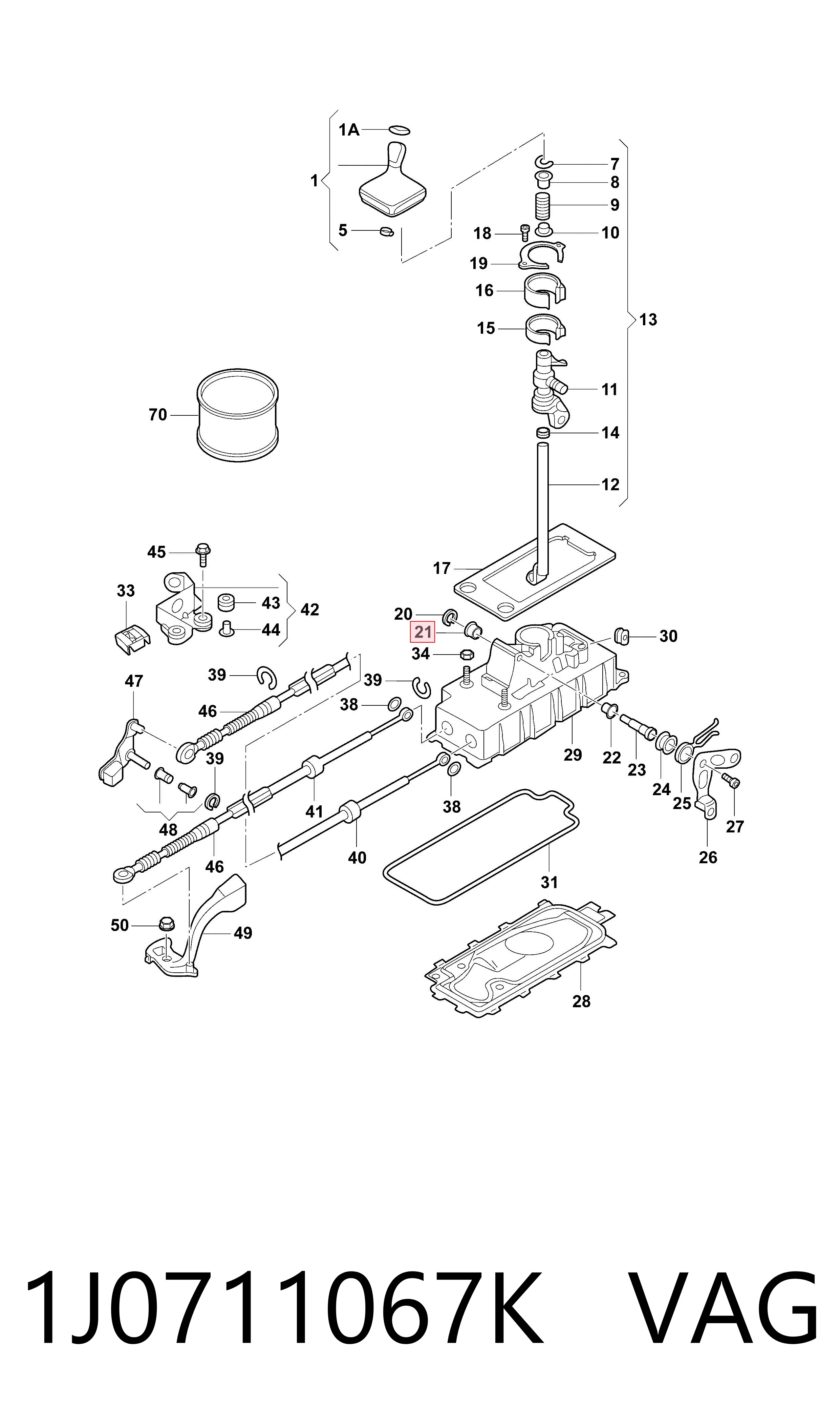 Comprar Buje del mecanismo de cambio (palanca selectora) Audi Q7  4LB a bajo precio