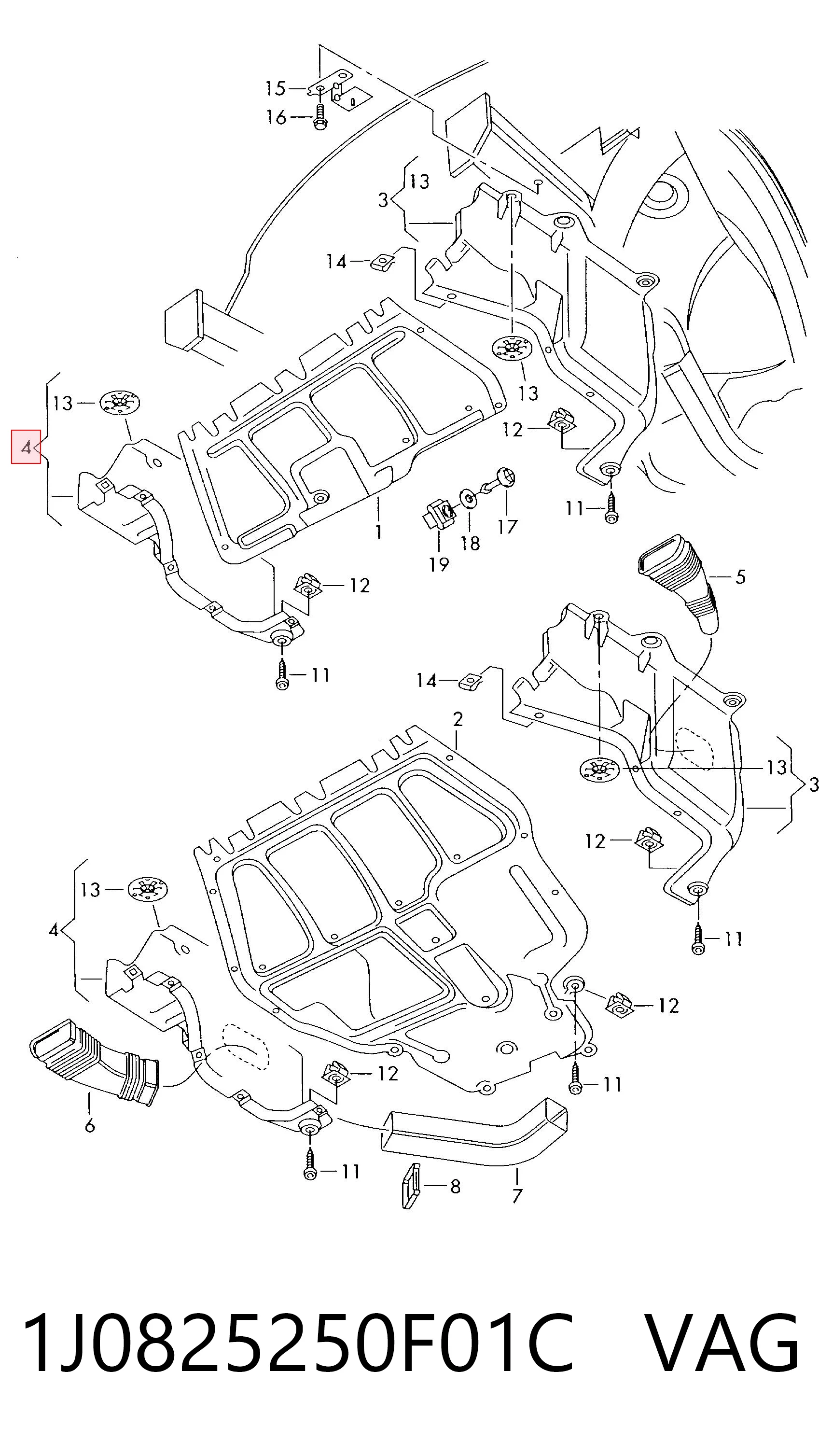 1J0825250F01C VAG