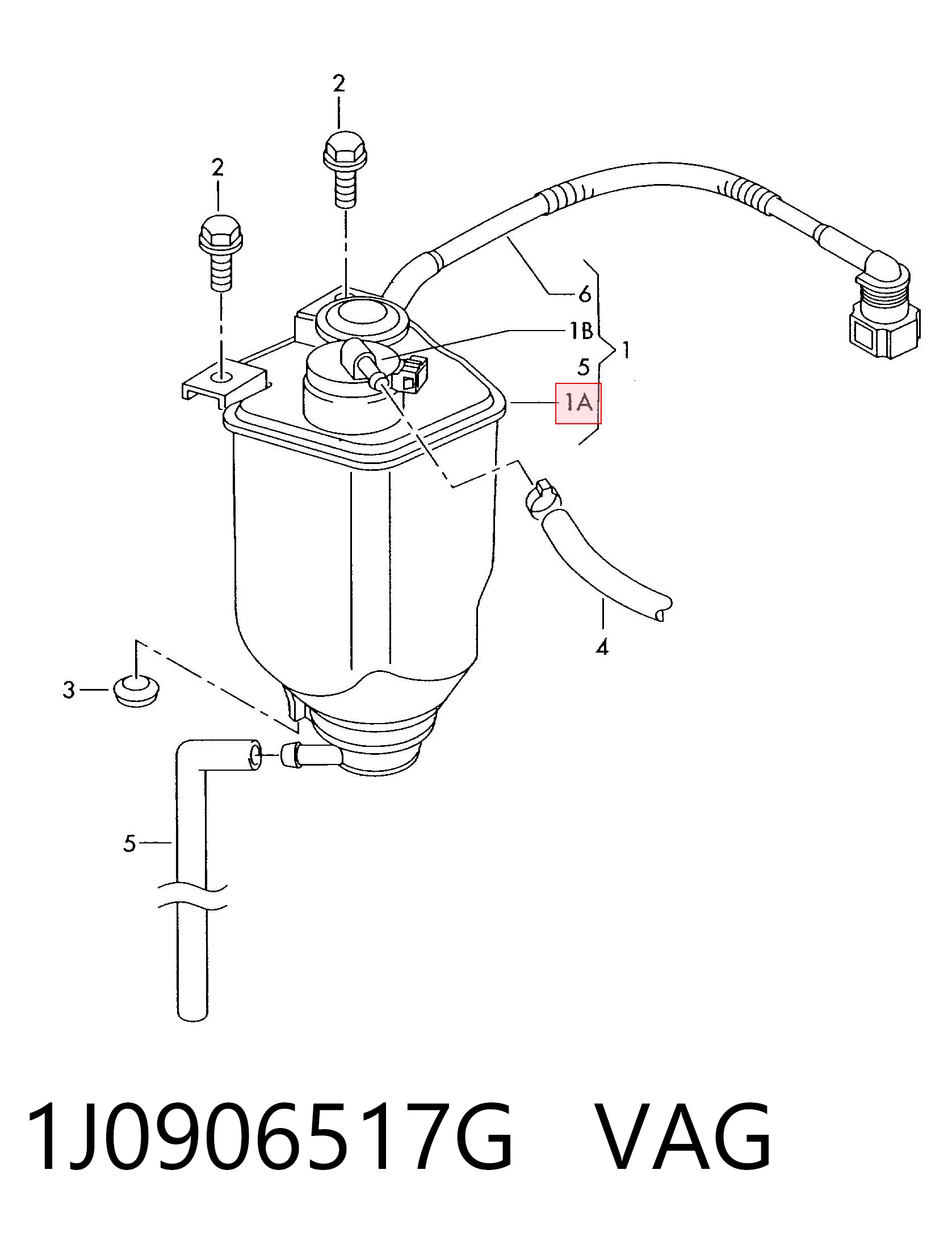 Valvula de purga del canister para Audi A3 8L1