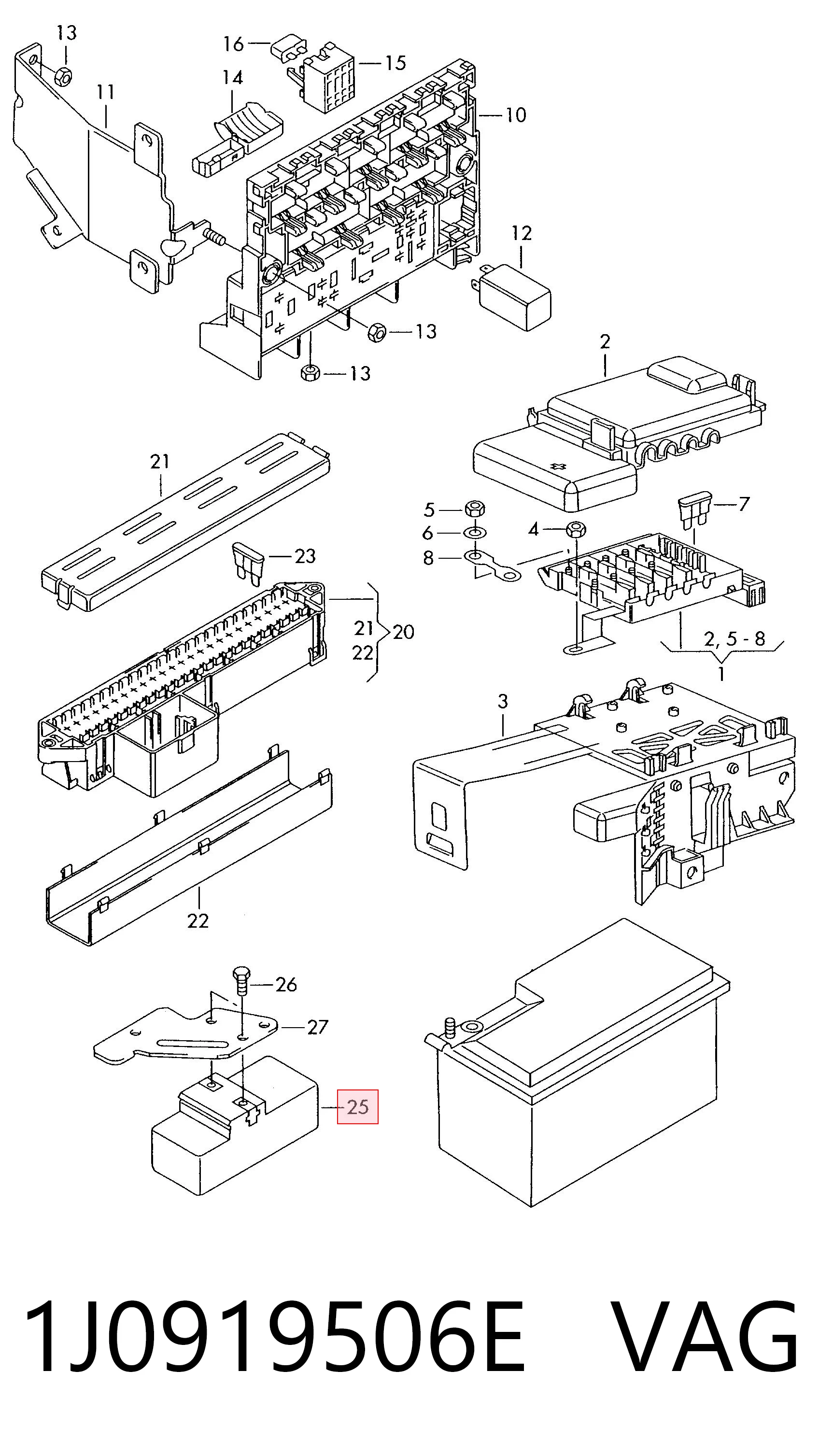 1J0919506E VAG Regulador de velocidad del ventilador de refrigeración (unidad de control)