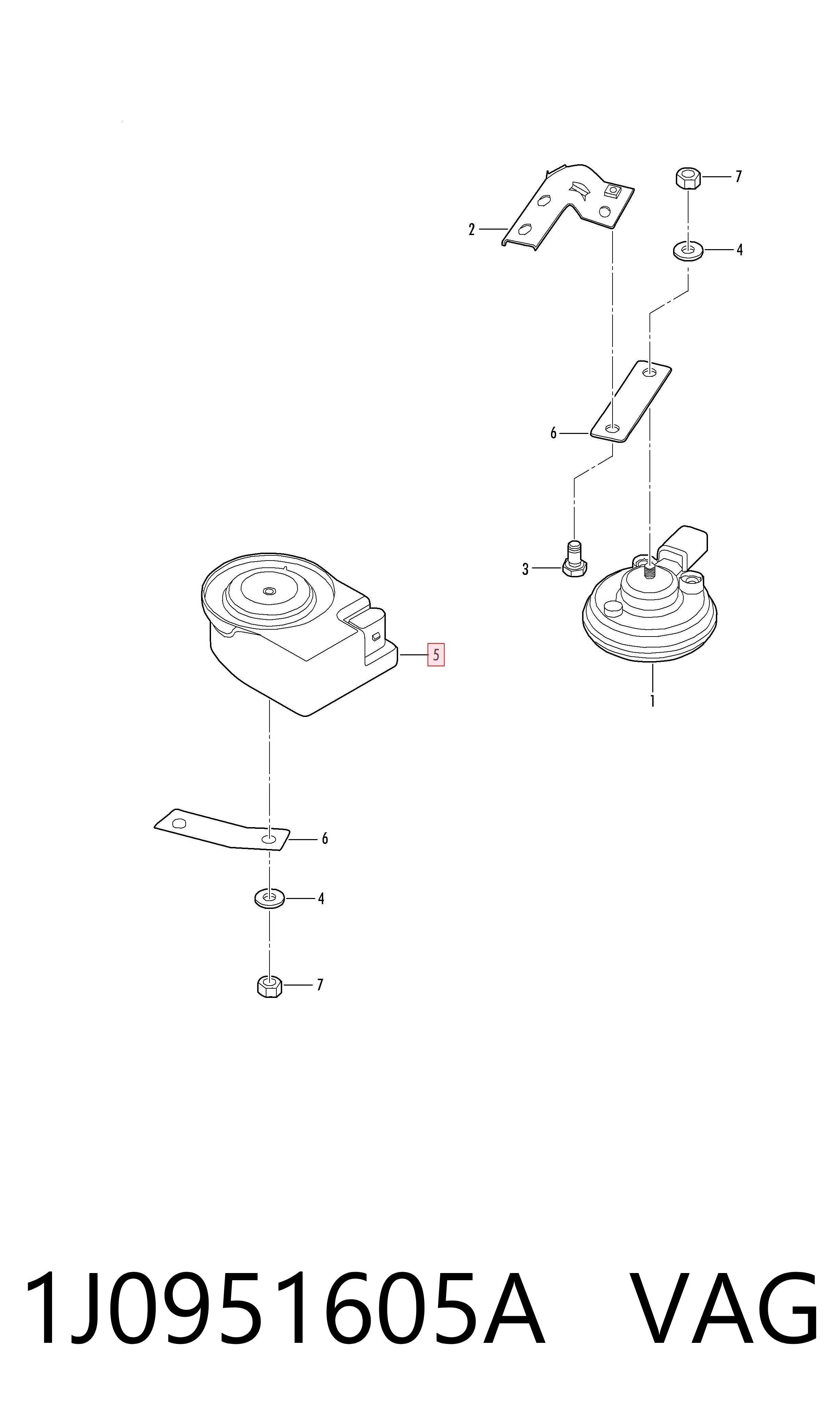 Sirena de alarma antirrobo VAG 1J0951605A precio, desde 47,92 EUR