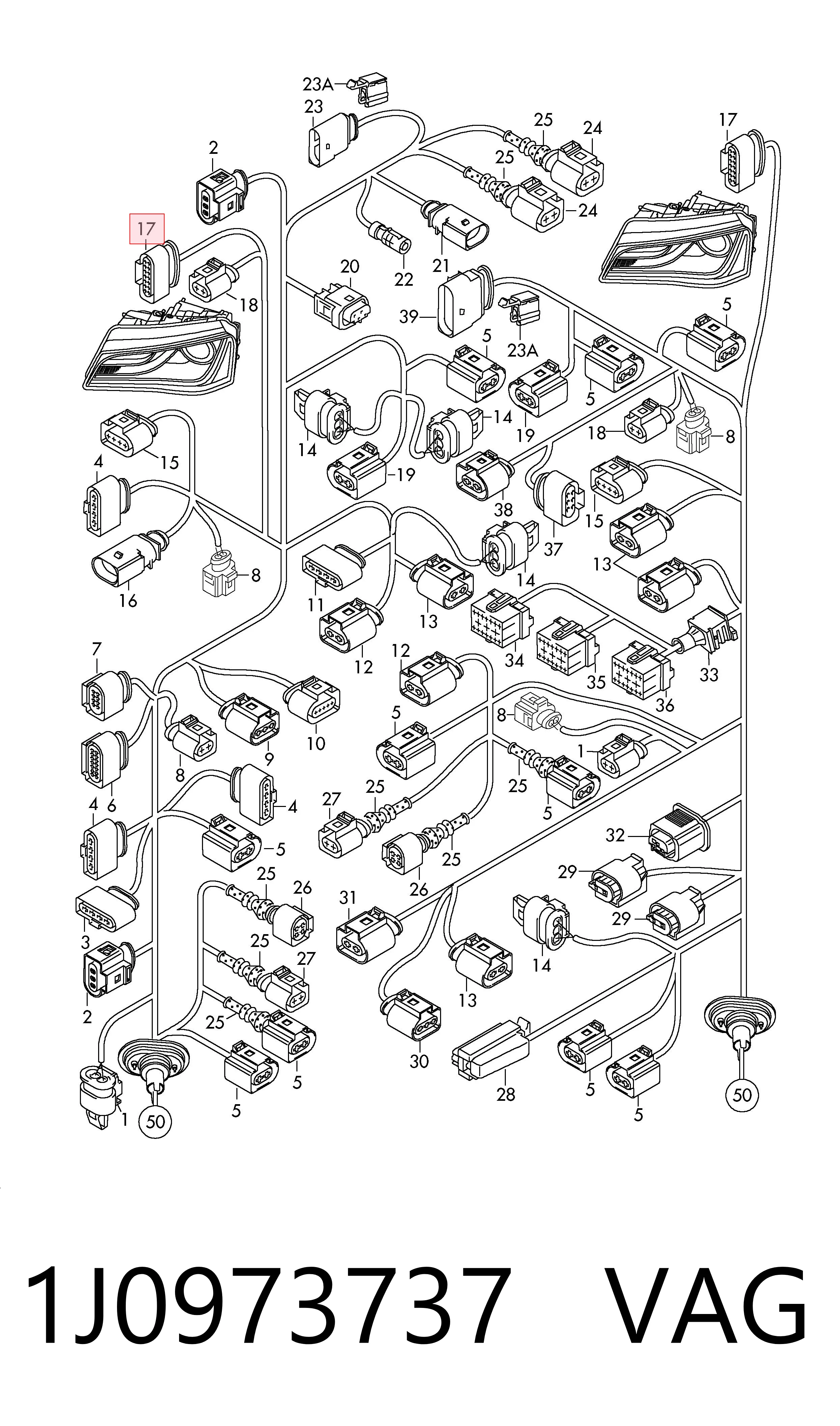 Conector del faro AND 30973044