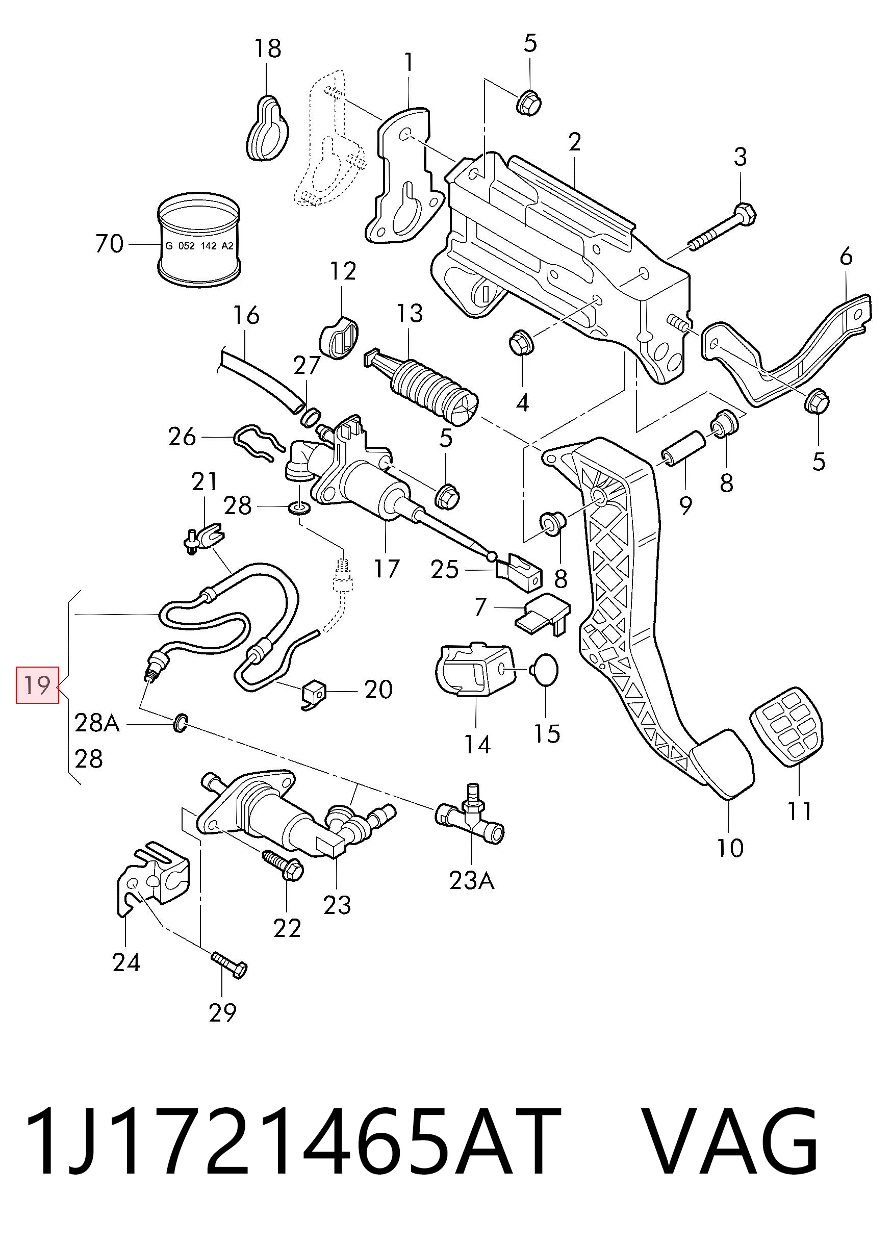 Conducto de embrague  VAG 1J1721465AT precio, desde 114,65 EUR